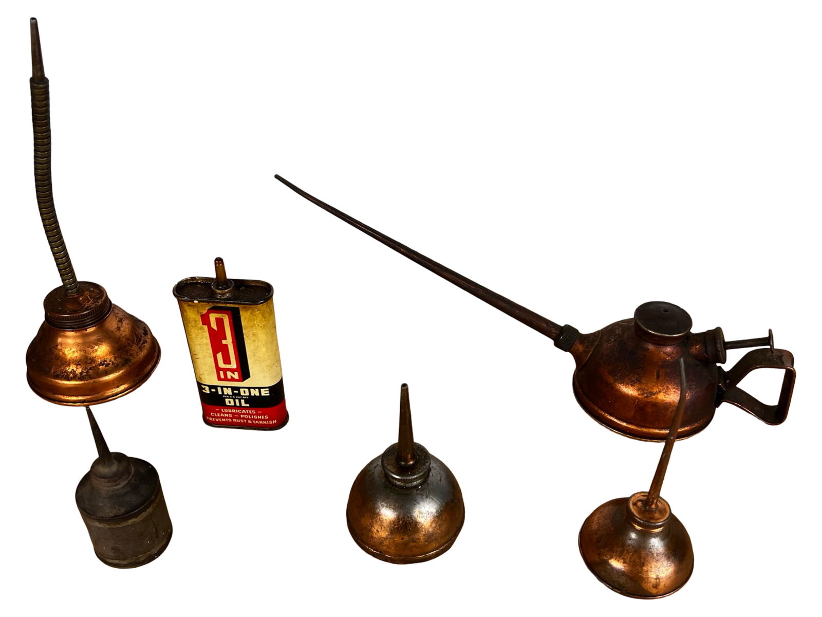Lot of Vintage Oil Cans & Oilers (1 of 4)