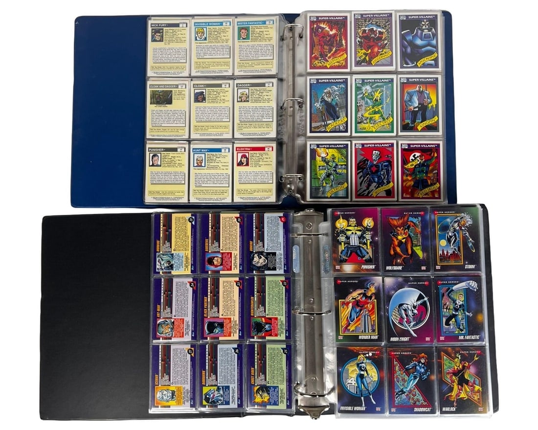 2 Binders of Marvel Super Heroes & Villains Cards (1 of 5)