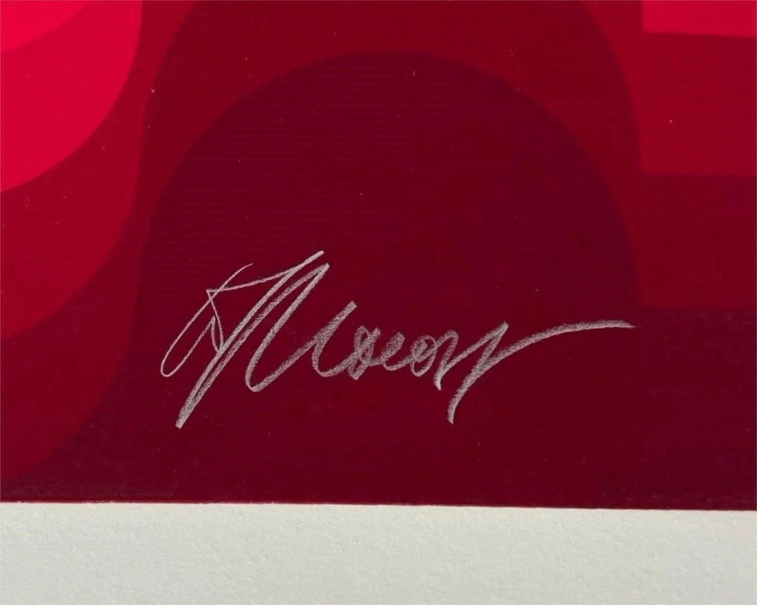 Lev Moross- LE Signed Opt Art Silkscreen Print - 2