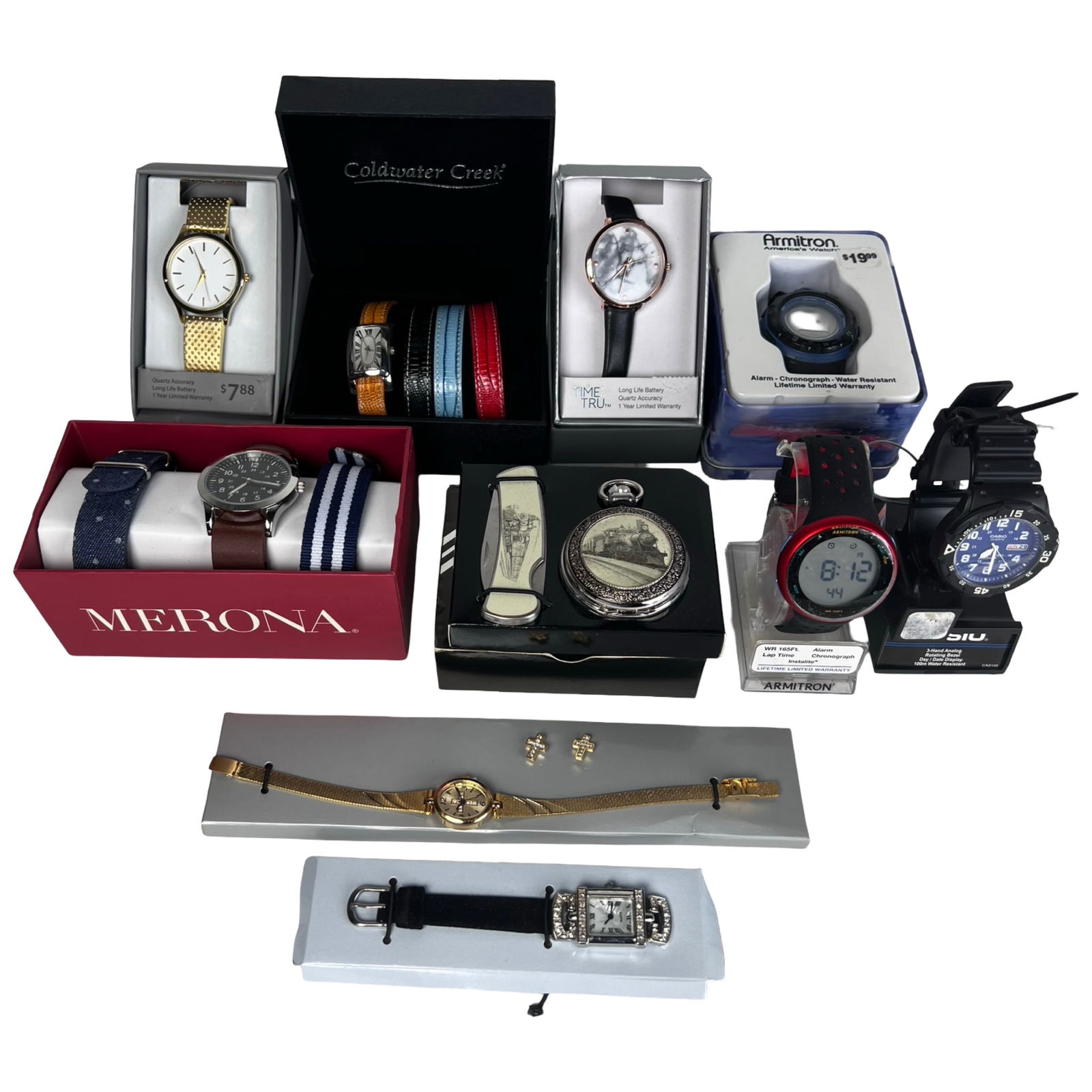 Group of New Men's & Lady's Wrist Watches: Group of New Men's & Lady's Wrist Watches. All appear to be new, mostly in original boxes.