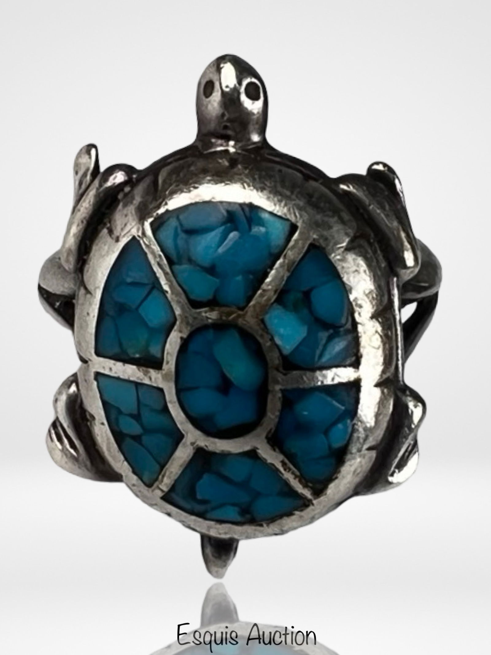 Native American Sterling Silver Turtle Ring (1 of 4)