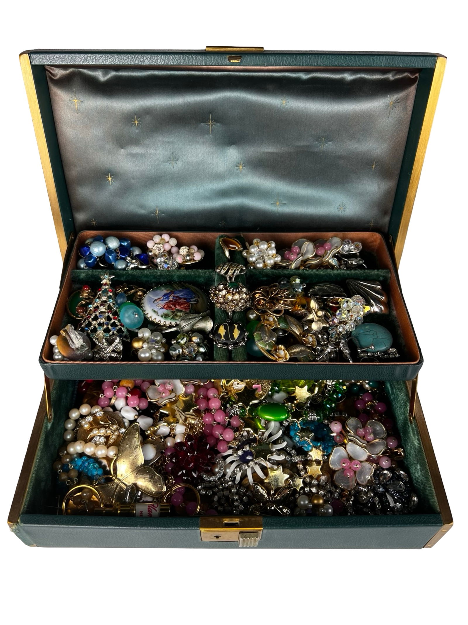 Box filled with Vintage Unsearched Costume Jewelry (1 of 4)