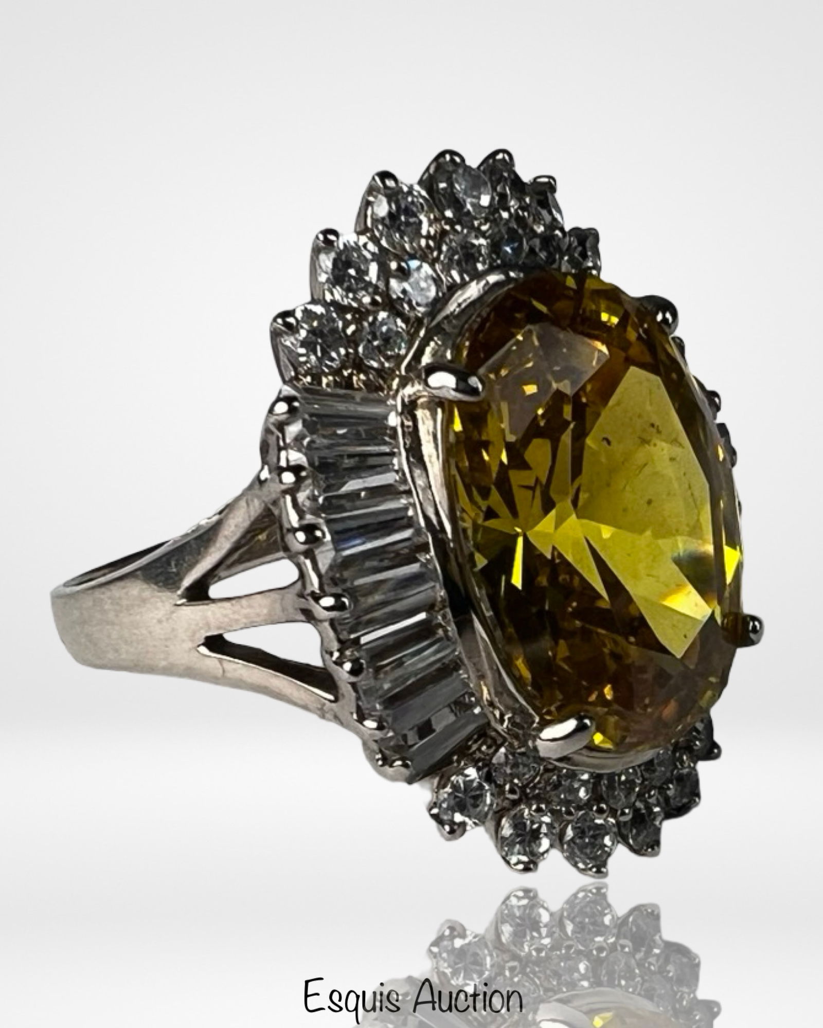 Sterling Silver Statement Cocktail Ring - 3