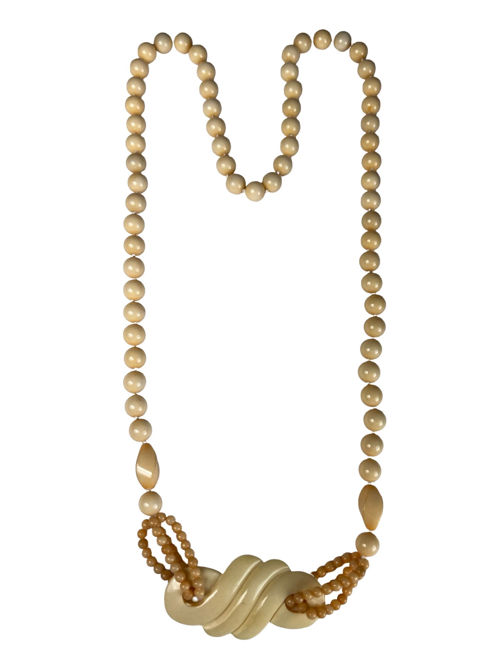 Ladies Statement Necklaces- Jade, Black Agate, Wh - 2