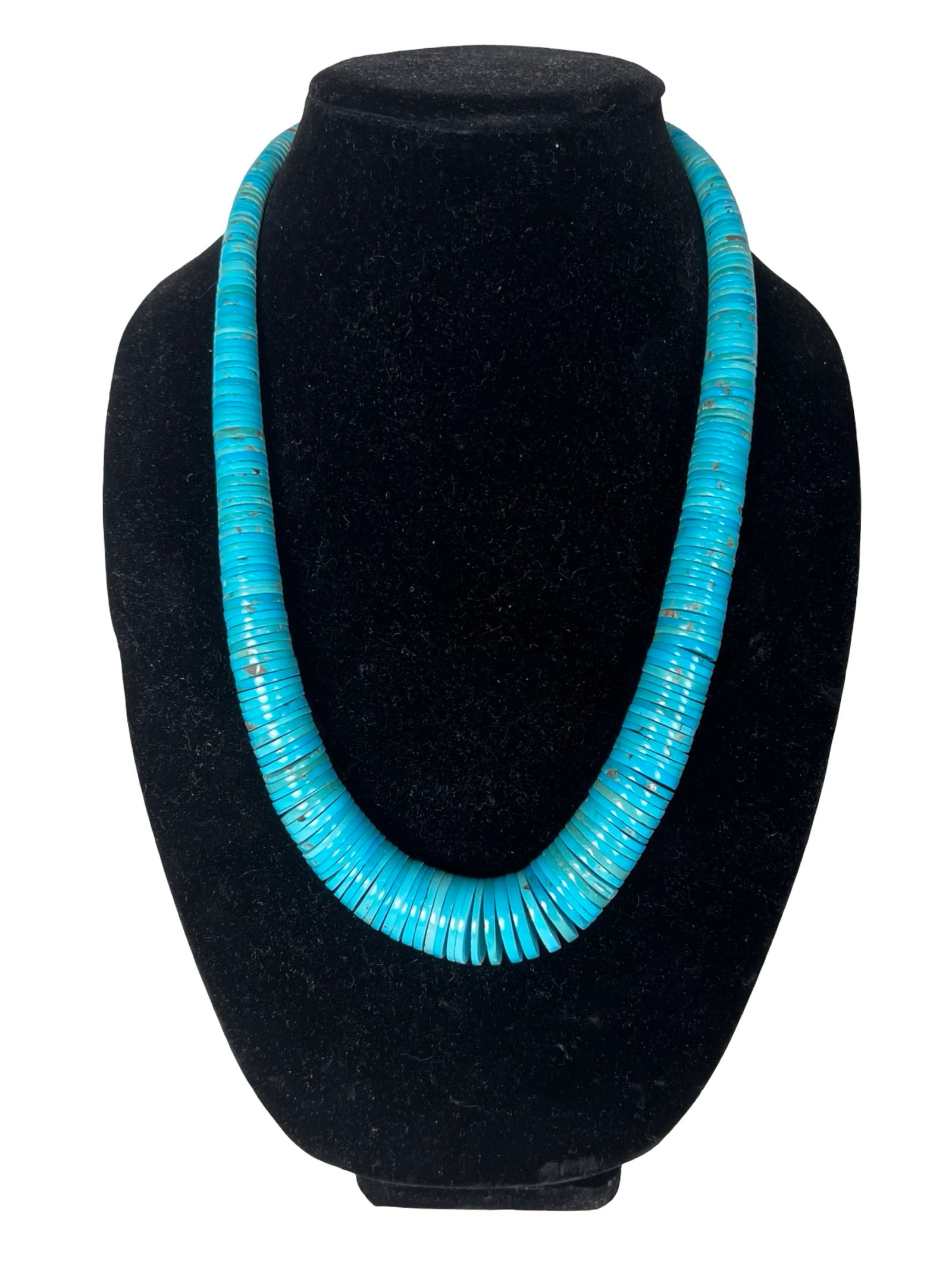 Navajo Turquoise Graduated Heishi Disc Necklace (1 of 5)