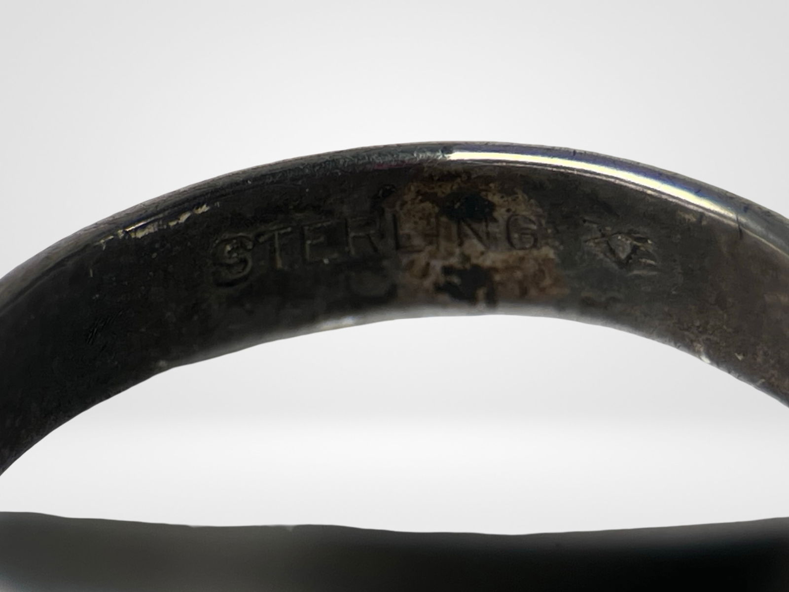 Sterling Silver Ring with Faceted Red Stone - 3