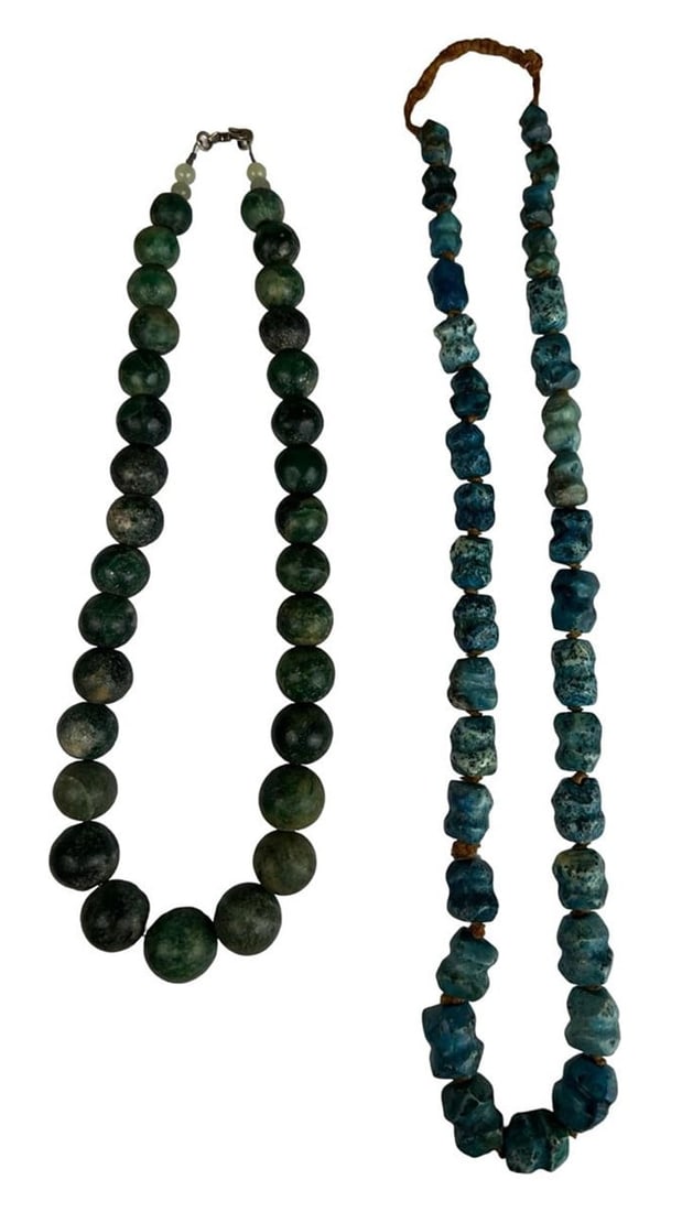 Green Jade & African Turquoise Beaded Necklaces (1 of 3)