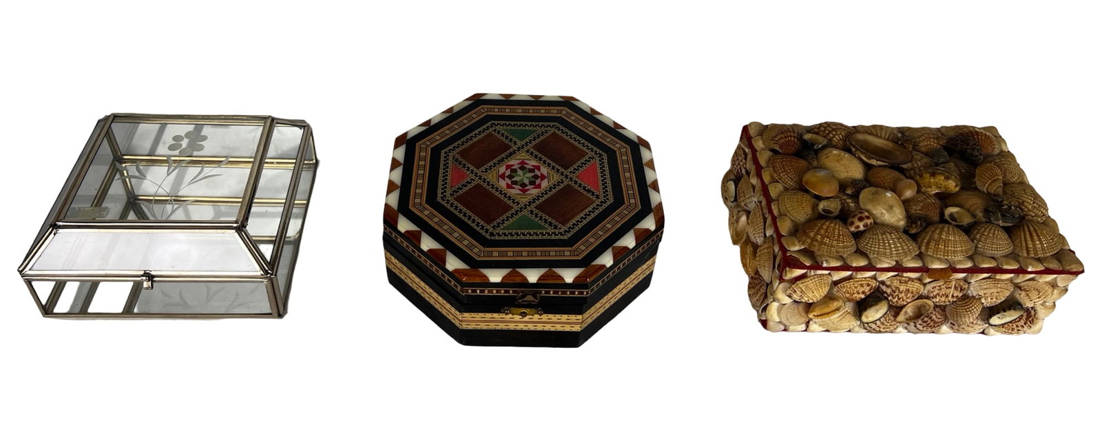 Assorted Decorative Trinket & Jewelry Boxes - 2