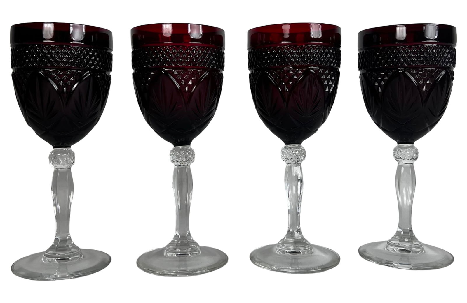 Decor Glass Group - Ruby Stemware, Etched Bowl, - 3