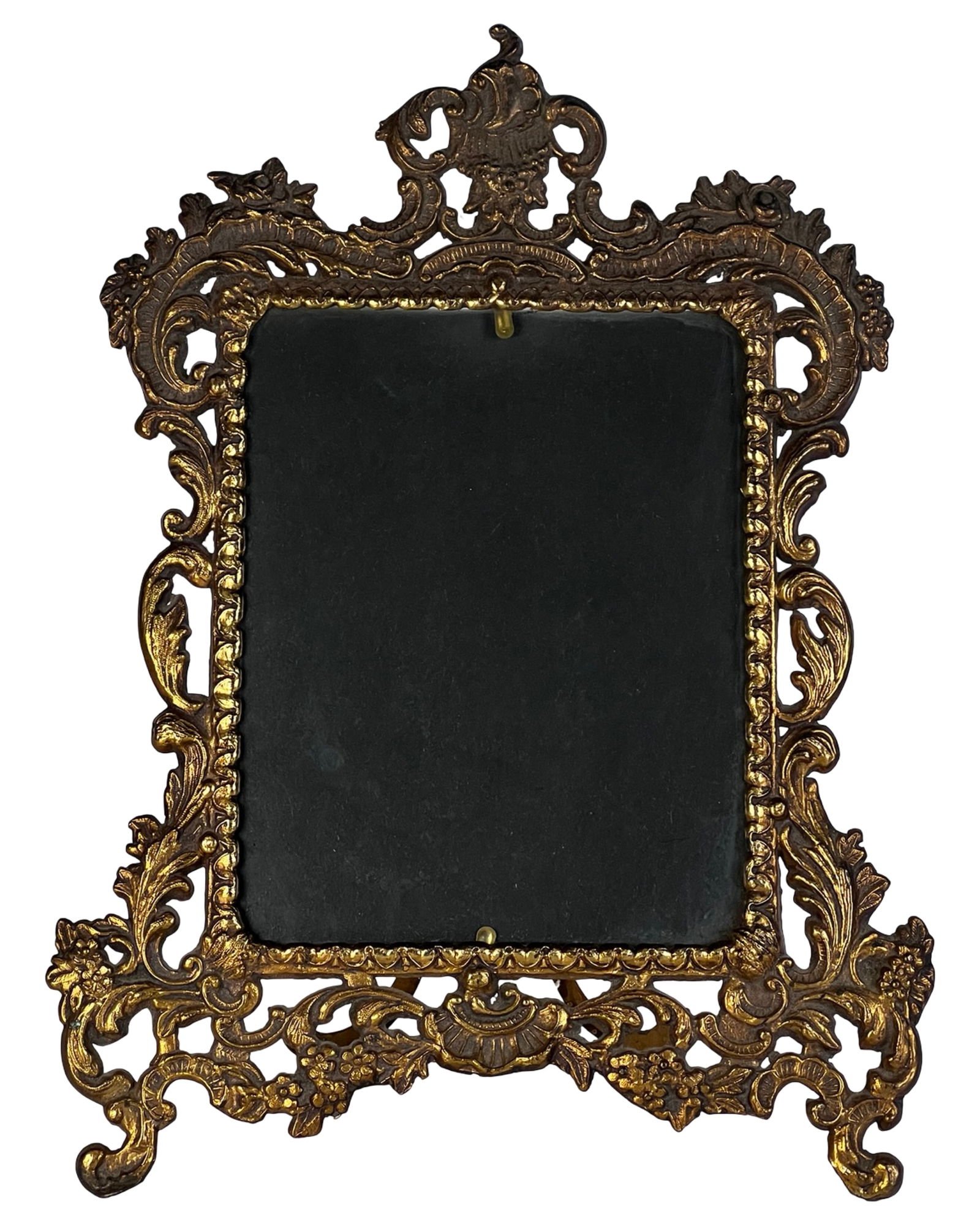 Victorian Ornate Gilt Metal Easel Picture Frame (1 of 4)