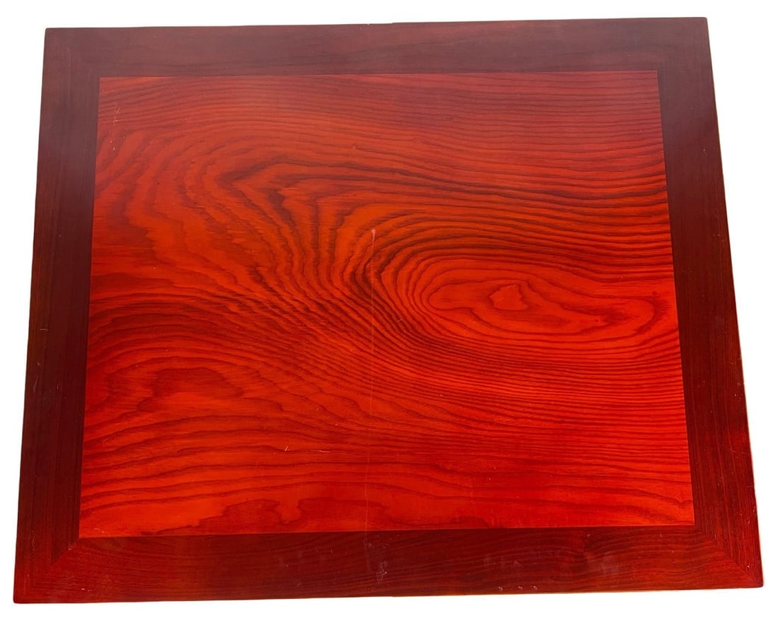 Korean-Style Red Lacquer Low Coffee or Tea Table - 3