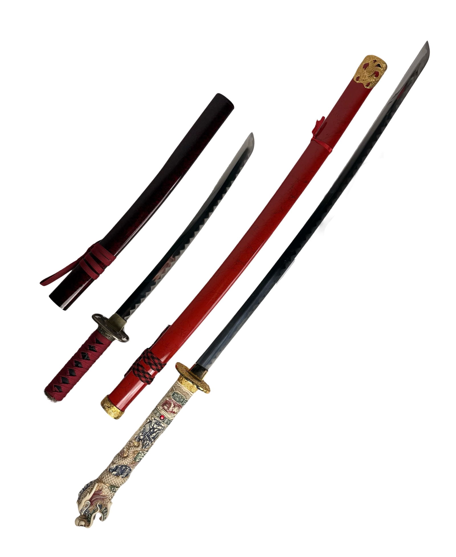 Pair of Decorative Samurai Katana Swords (1 of 6)