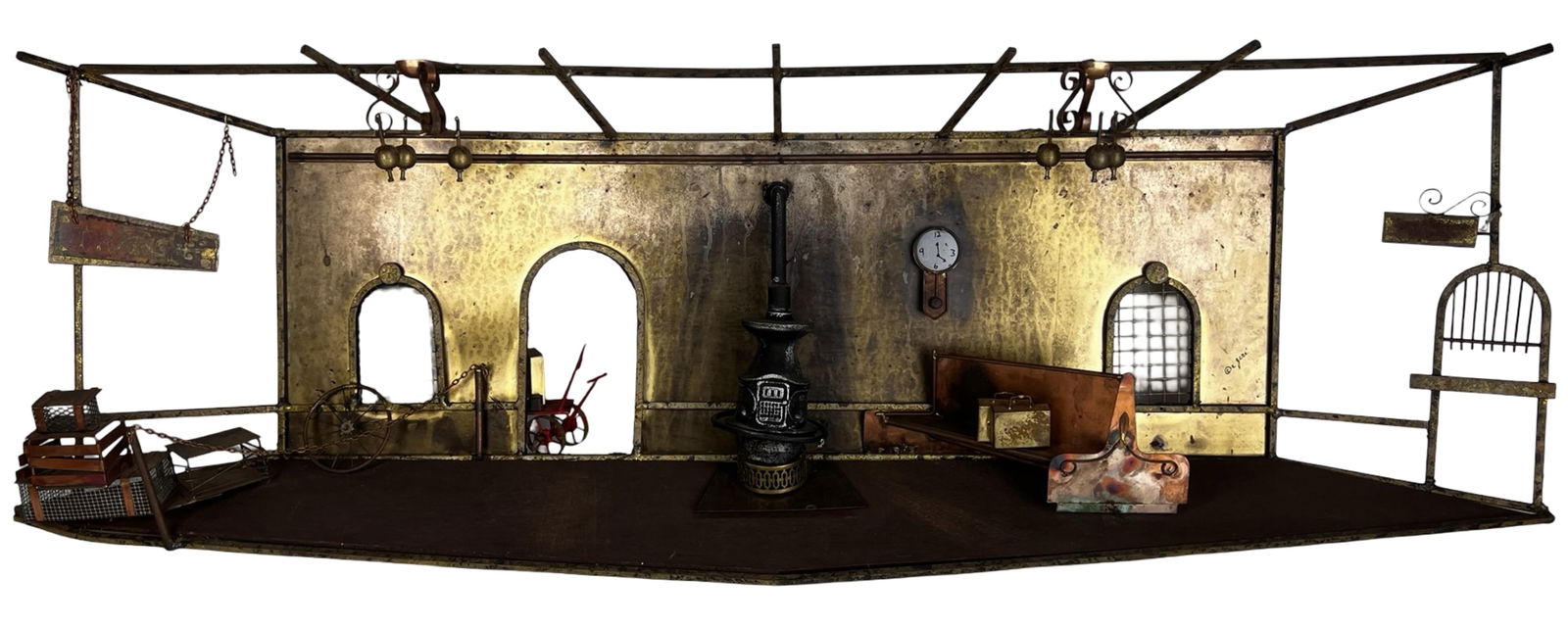 Curtis Jere Train Station Metal Wall Sculpture (1 of 9)