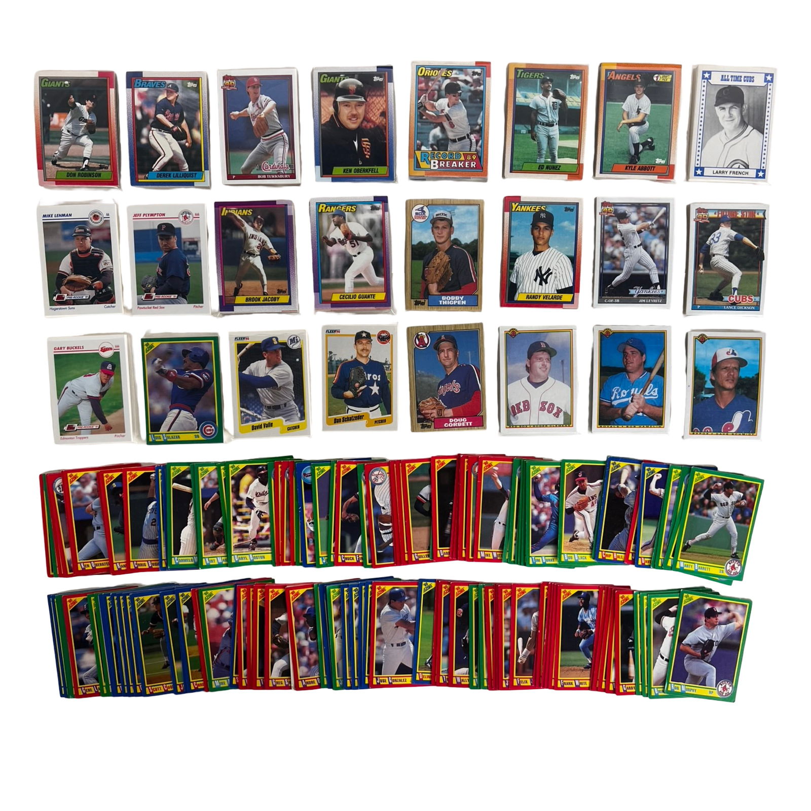 Unsearched Baseball Cards with 1990 Upper Deck Set - 4