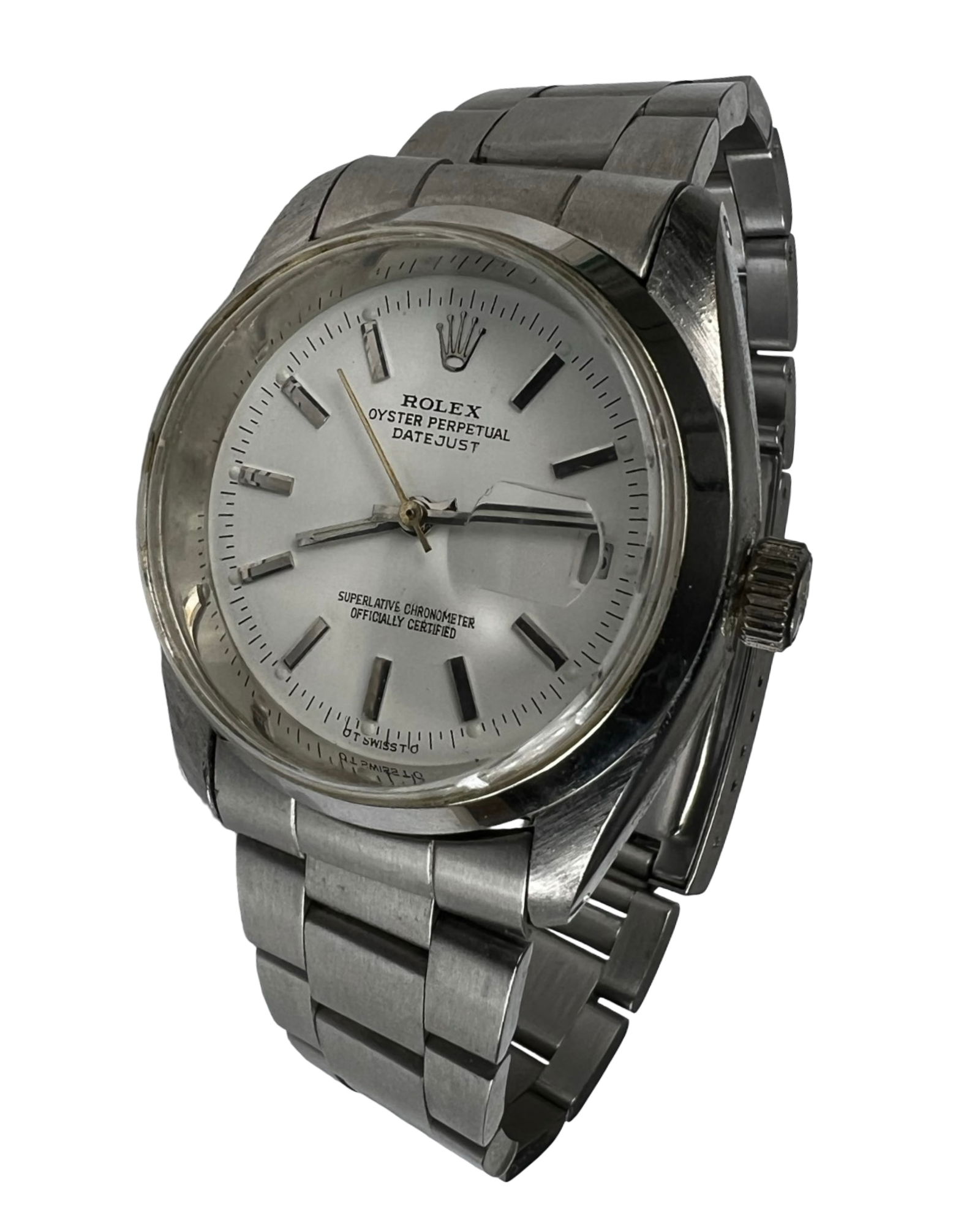 Gentlemen's Date Just Perpetual Wrist Watch: Gentlemen's Date Just Perpetual Automatic Wrist Watch. Good overall and working condition. Please Note: This lot is being sold simply as watch without any references to any world famous brands.