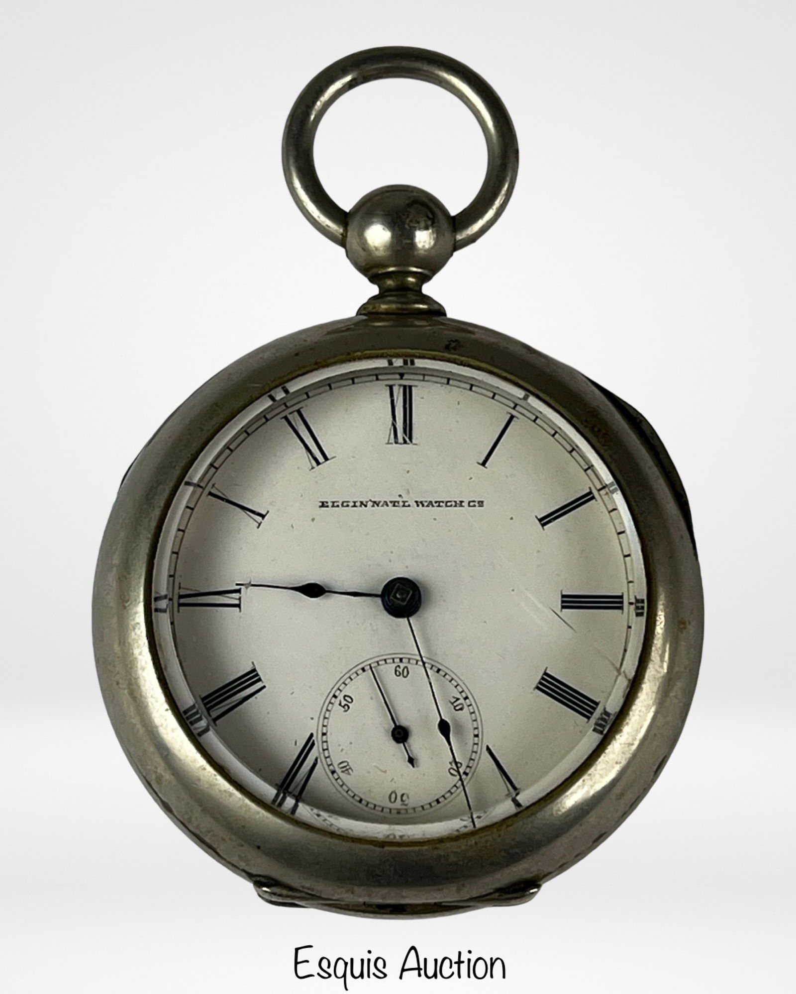 Antique Elgin Key Winding Pocket Watch: Late 19th Century Elgin Pocket Watch. Some age related wear, untested without Key.