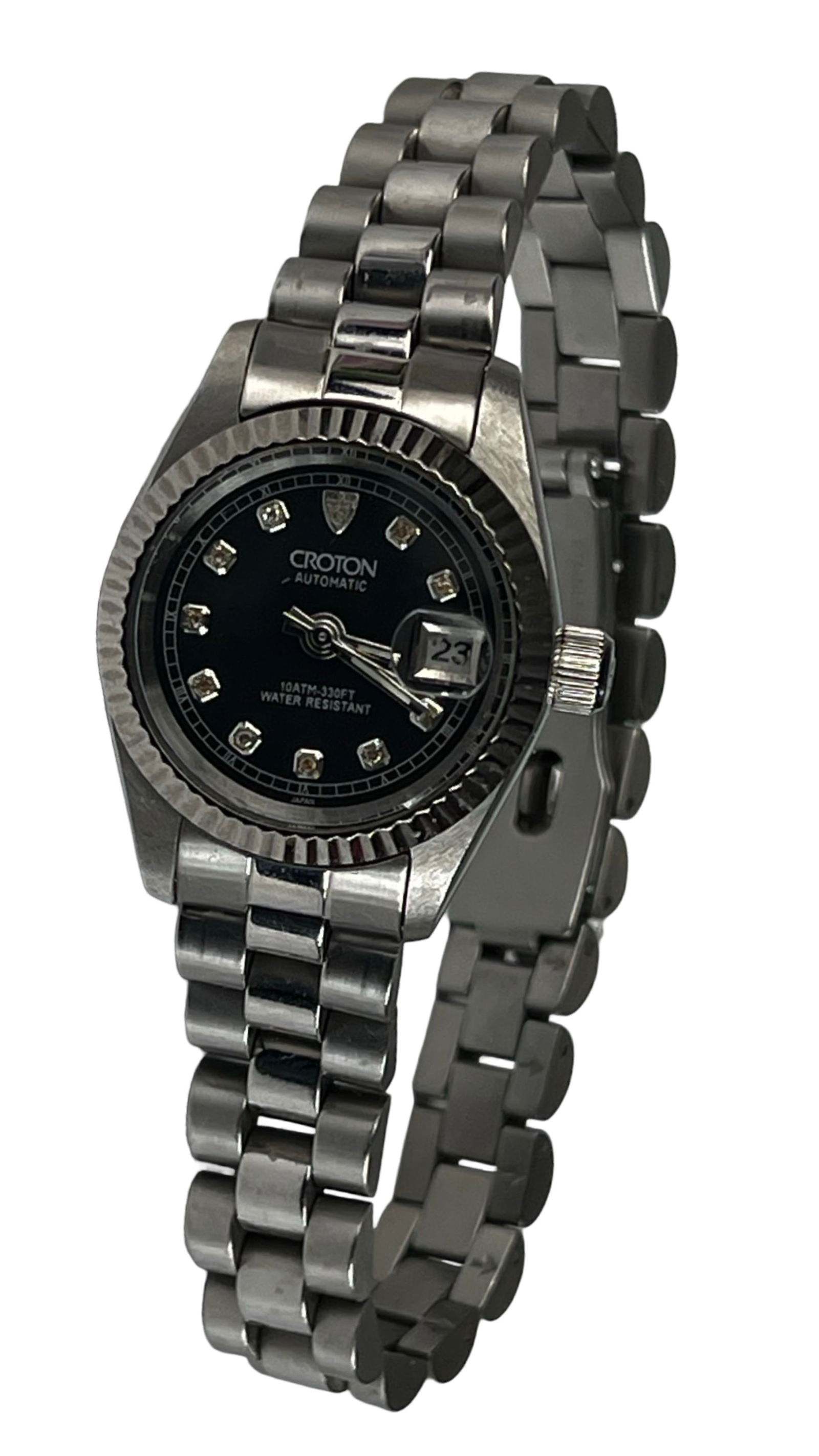 Croton Automatic Diamond Dial Lady's Wrist Watch: Croton Automatic Diamond Dial Lady's Wrist Watch. Good working condition.