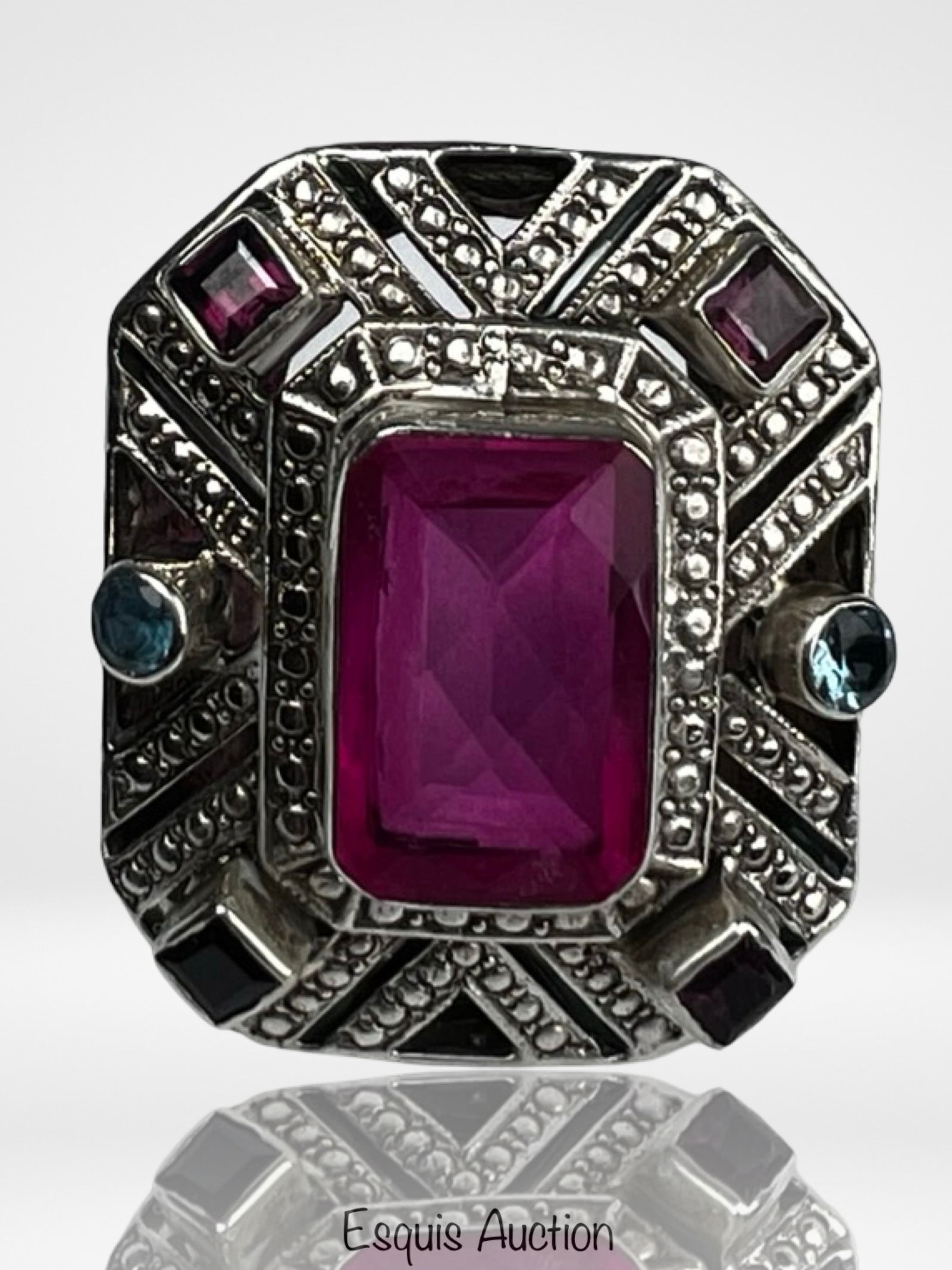 Nicky Butler Sterling Silver Multi Gem Ring - 2