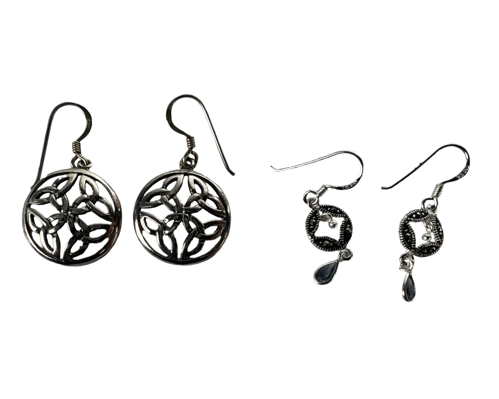 Sterling Silver Earrings- Dangle & Drop Designs - 3