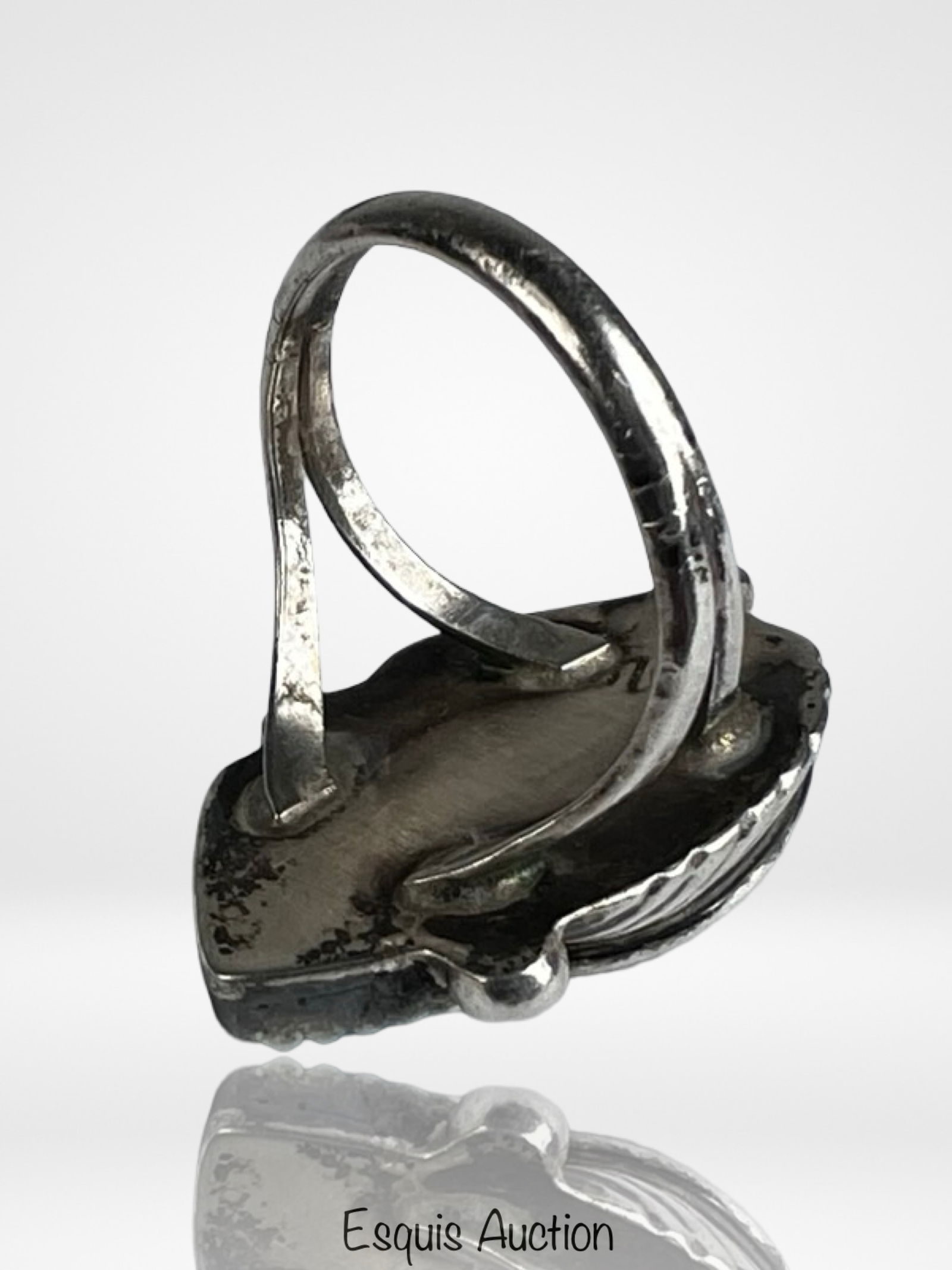 Native American Sterling Silver Turquoise Ring - 3