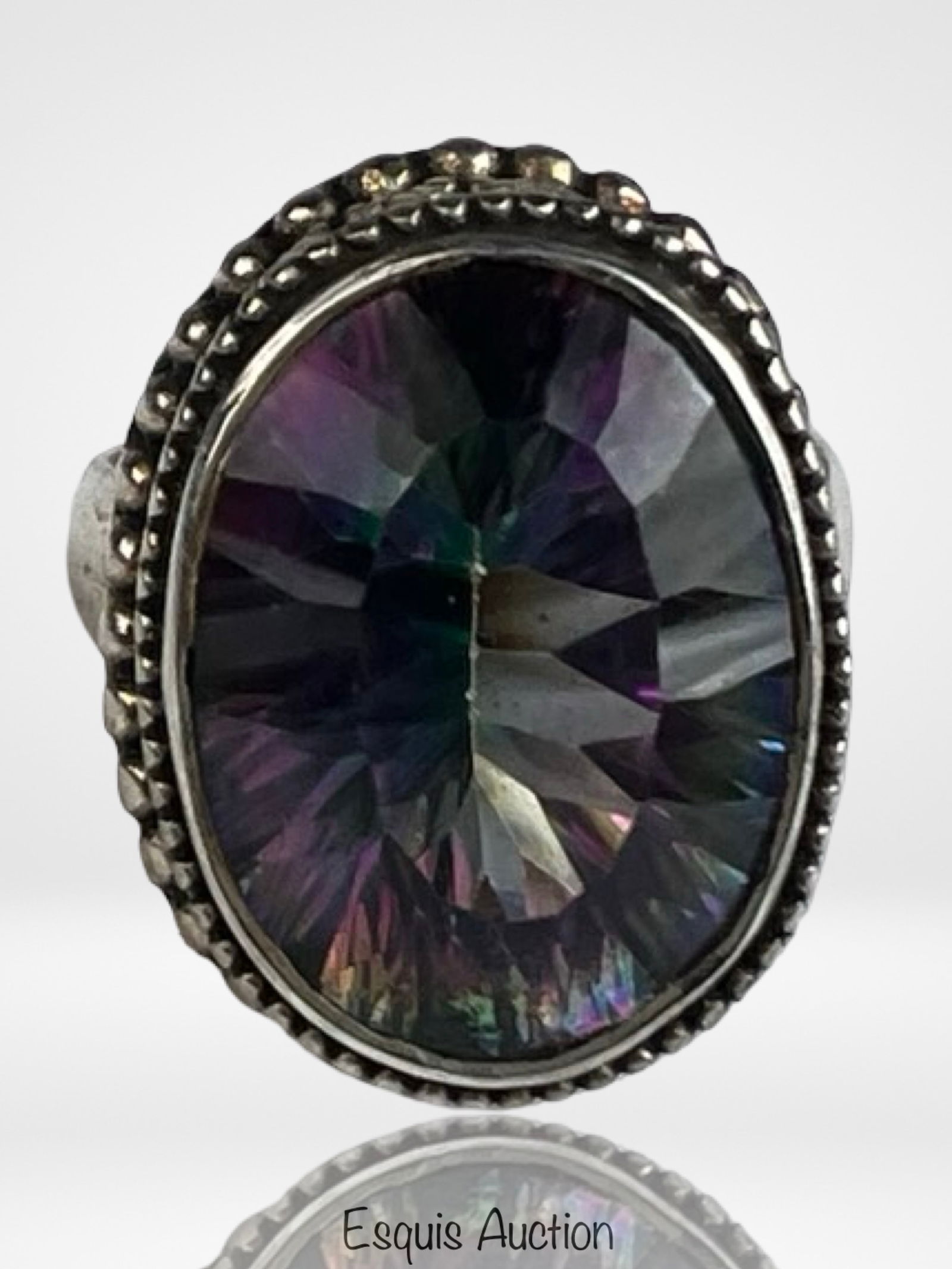 Sterling Silver Mystic Topaz Statement Ring - 2
