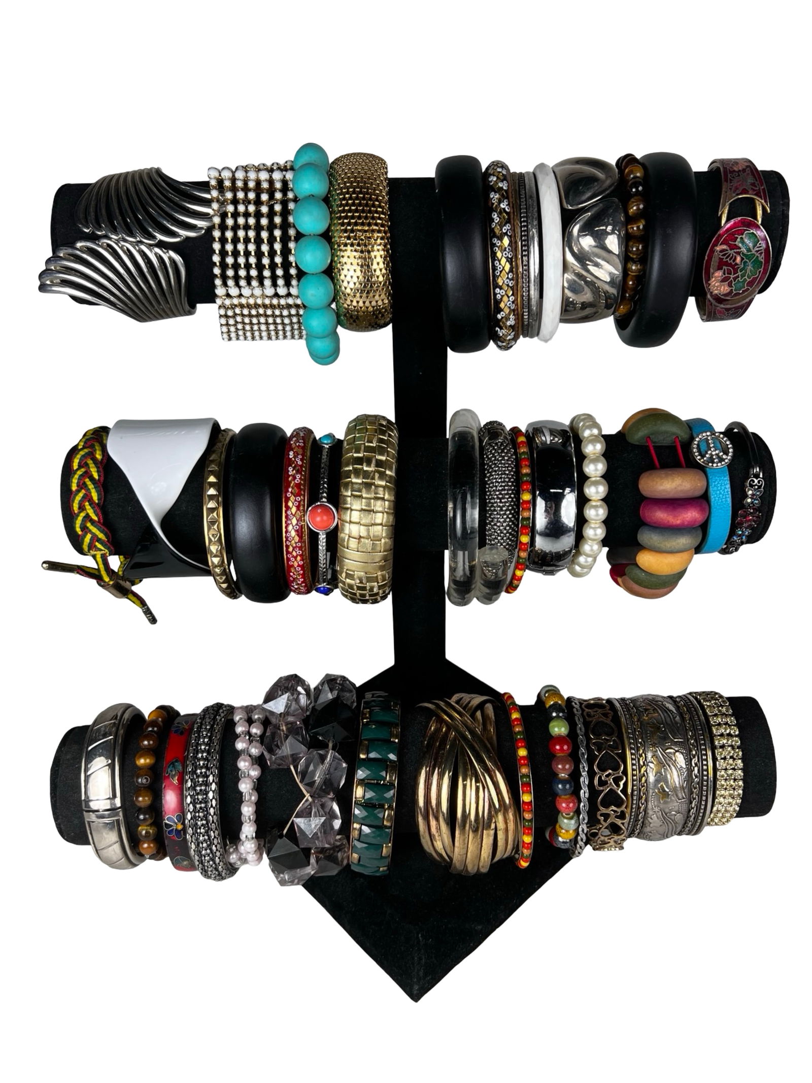 Collection of Lady's Bracelets: Explore a diverse assortment of bracelets, each one offering its own unique style and charm. Display stand is not included.