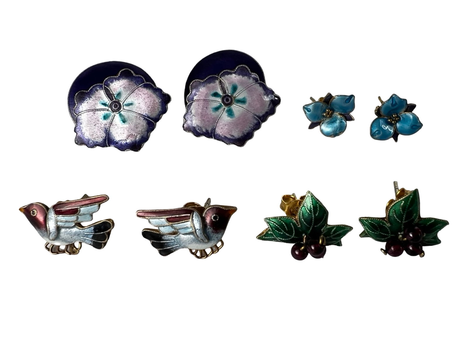 Sterling Silver Earring Group with Gemstone Ring - 2