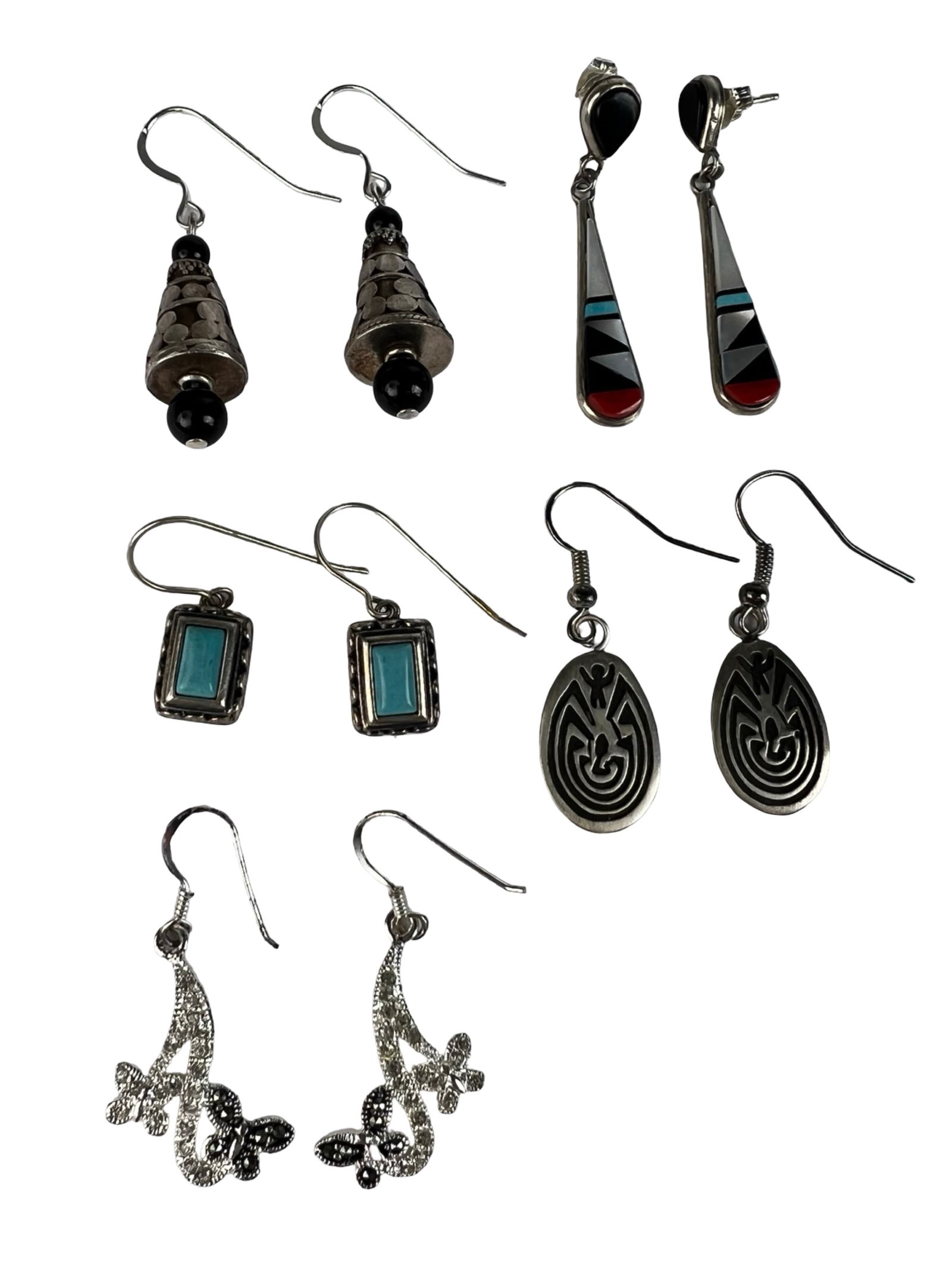 Assorted Sterling Silver Earrings Group (1 of 3)