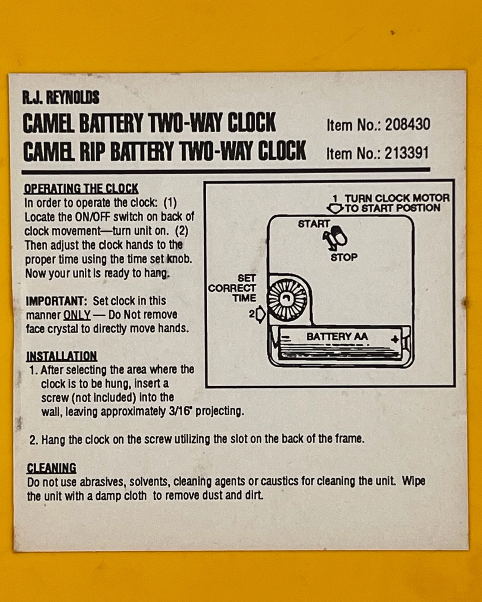 Joe Camel Cigarettes Advertising Wall Clock - 5