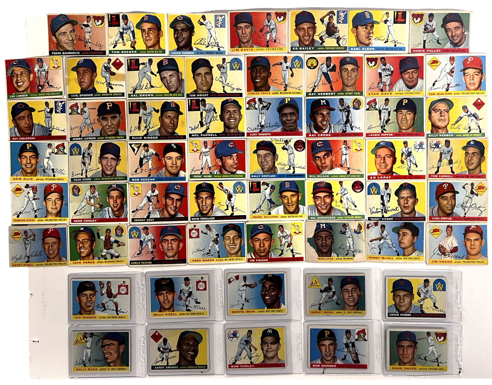 1955 Topps Baseball Card Lot Irvin, Turley, Haddi (1 of 4)