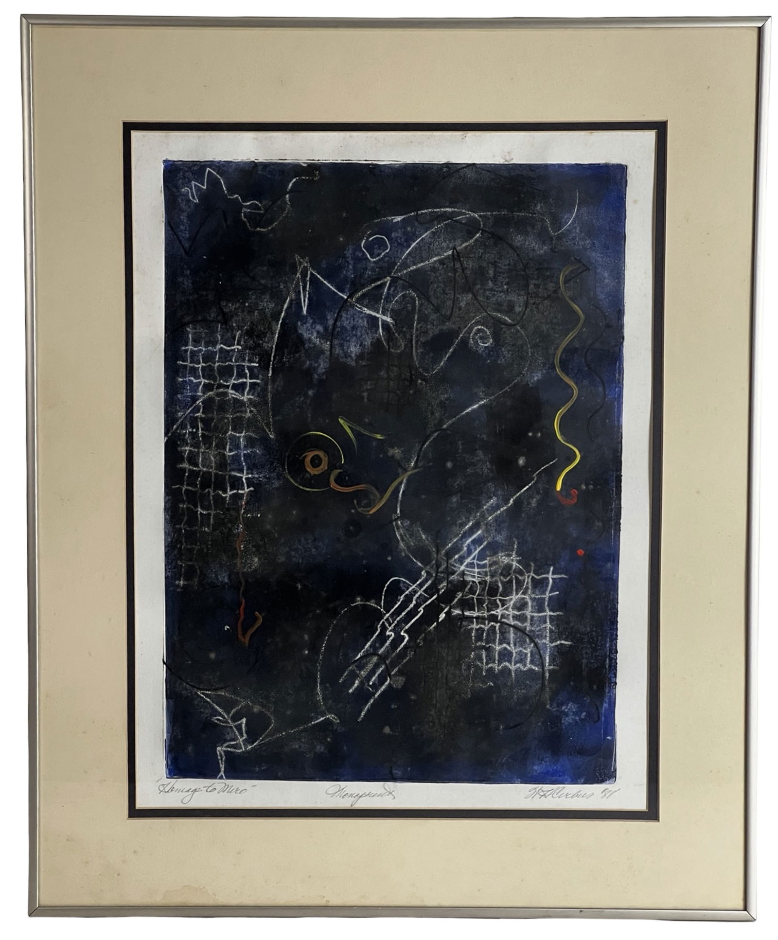 "Homage to Joan Miro" Lim Edition Signed Monoprint (1 of 3)