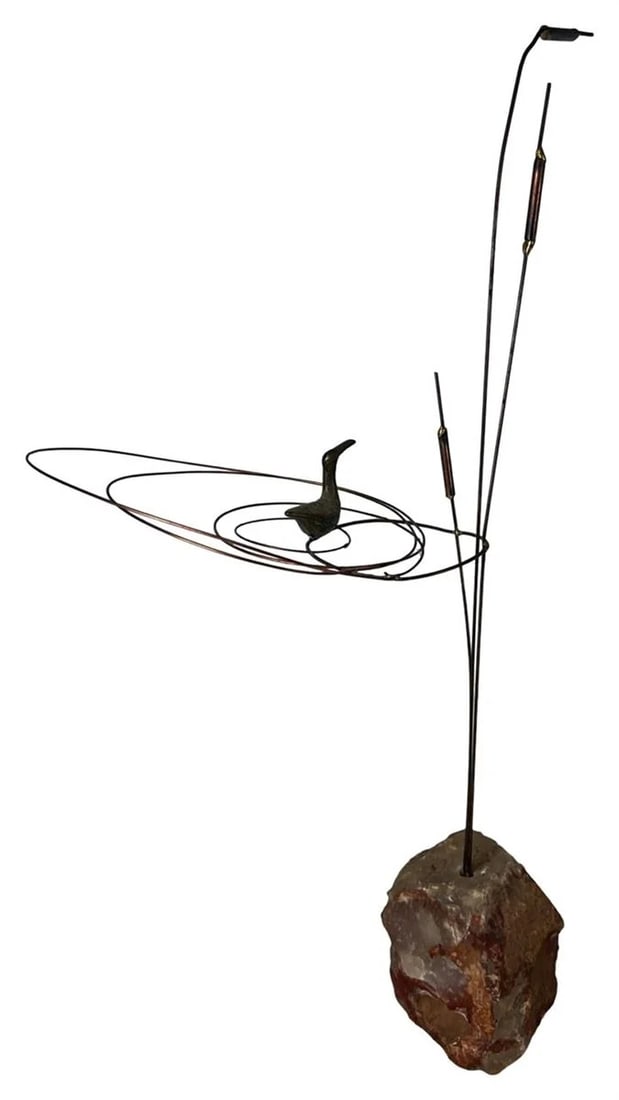 Curtis Jere “Duck Pond” MCM Mixed Metal Sculpturse (1 of 5)