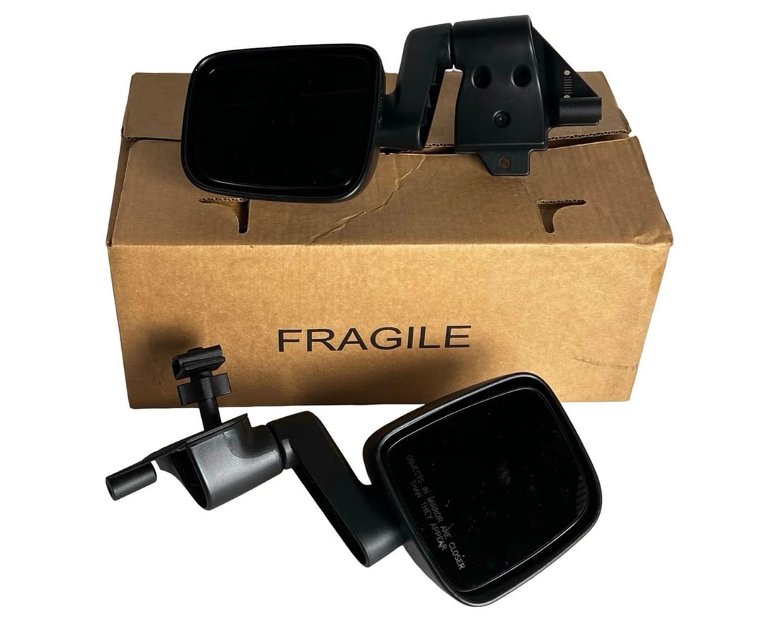 Jeep Wrangler Gladiator L&R Side Mirrors- New: Pair of left and right side rear view mirrors designed for Jeep Wrangler and Gladiator models. 2018-2025. New