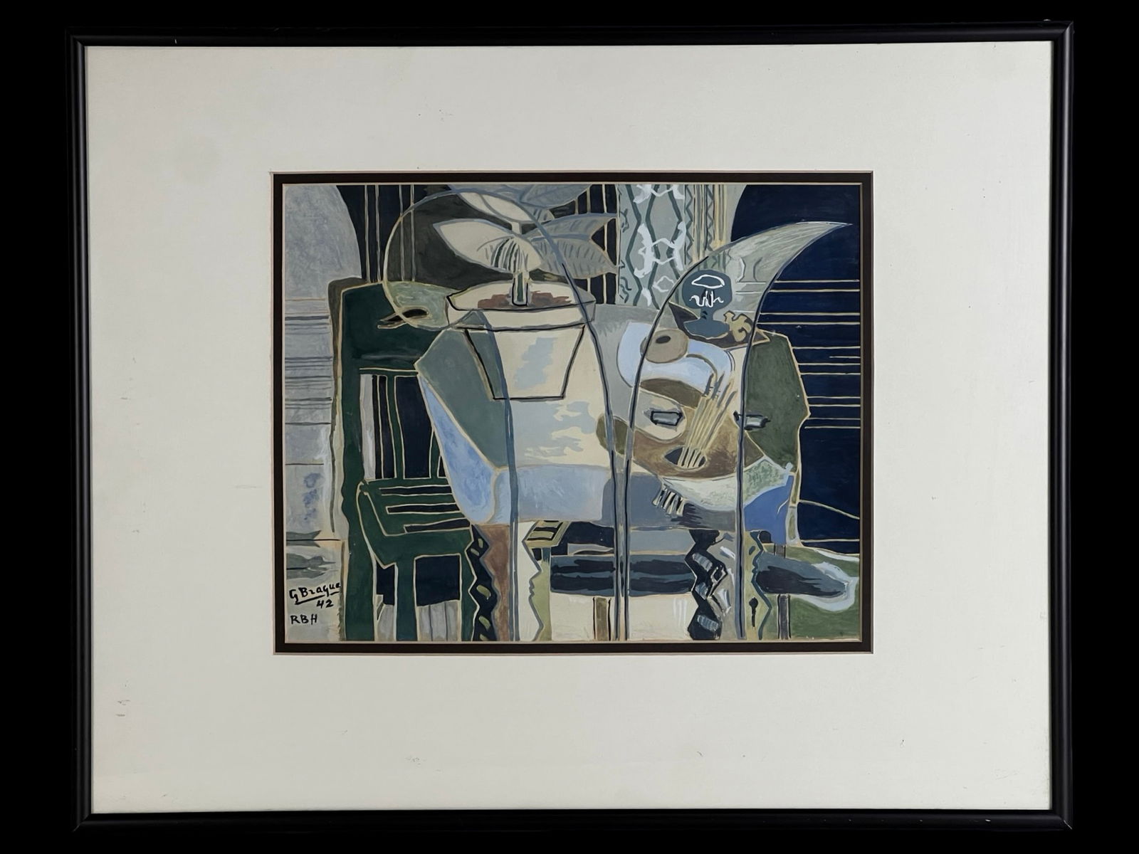 Georges Braque Cubist Still Life Mixed Media (1 of 5)