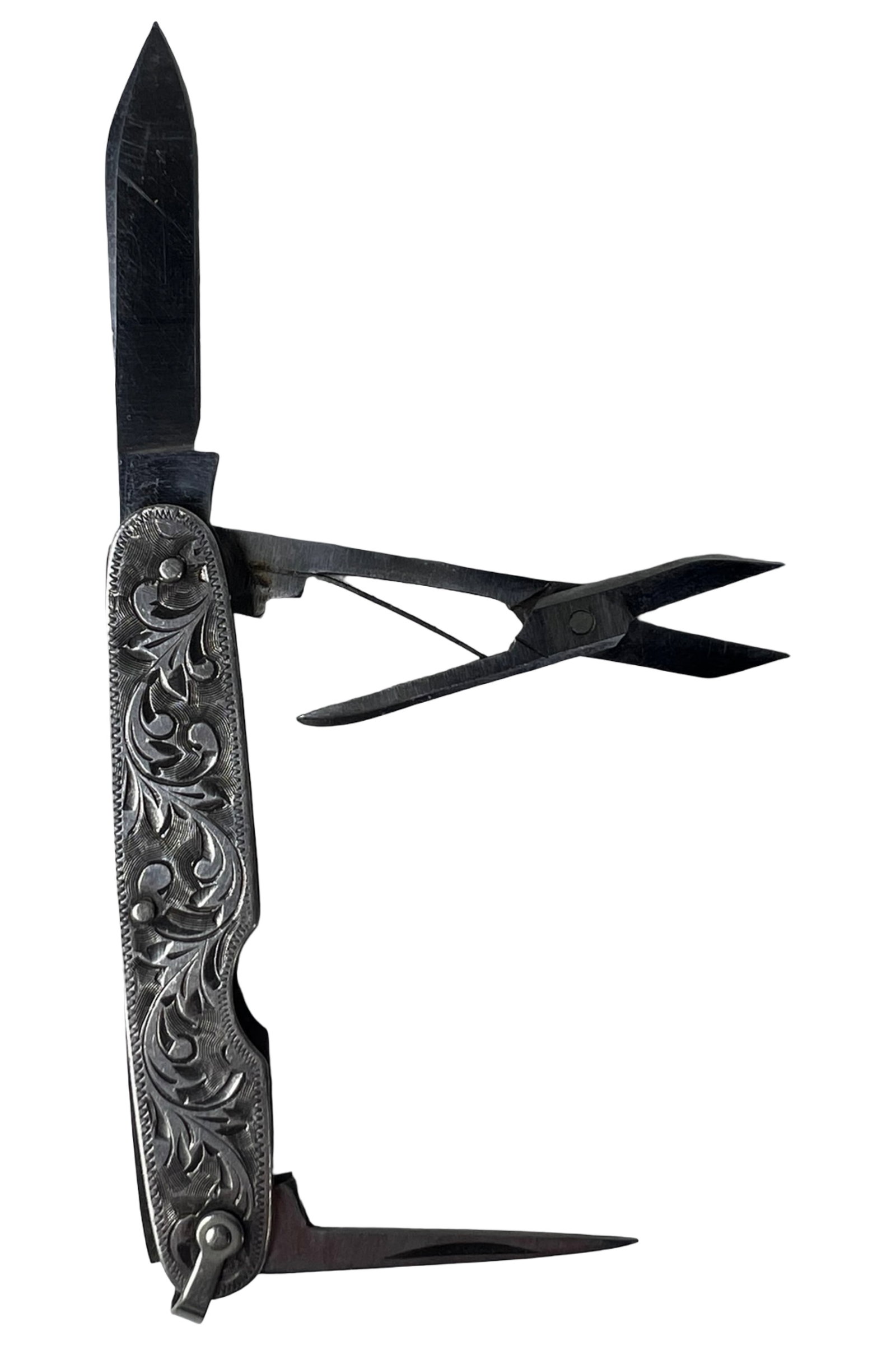 Oriental Sterling Silver Folding Pocket Knife (1 of 5)