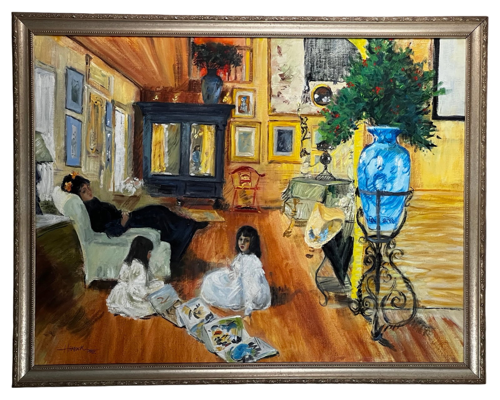 William Merritt Chase (after) Original Oil Paintng (1 of 6)