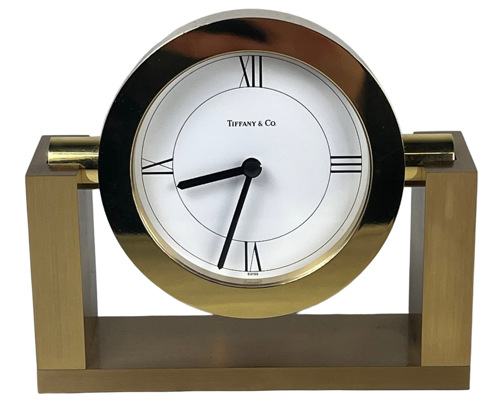 Tiffany & Co. Brass Desk Clock (1 of 5)