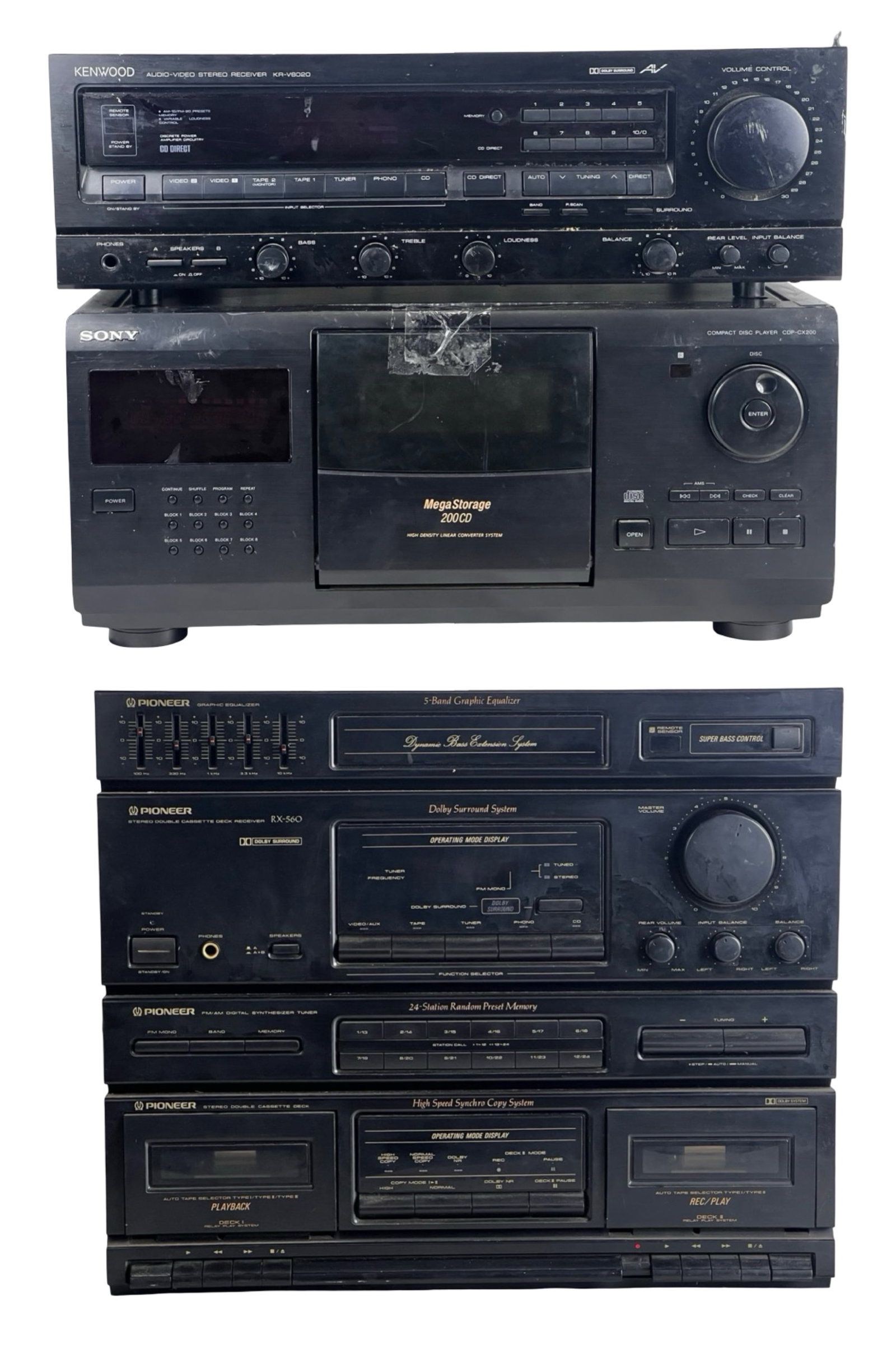 Kenwood, Sony & Pioneer Stereo System (1 of 5)