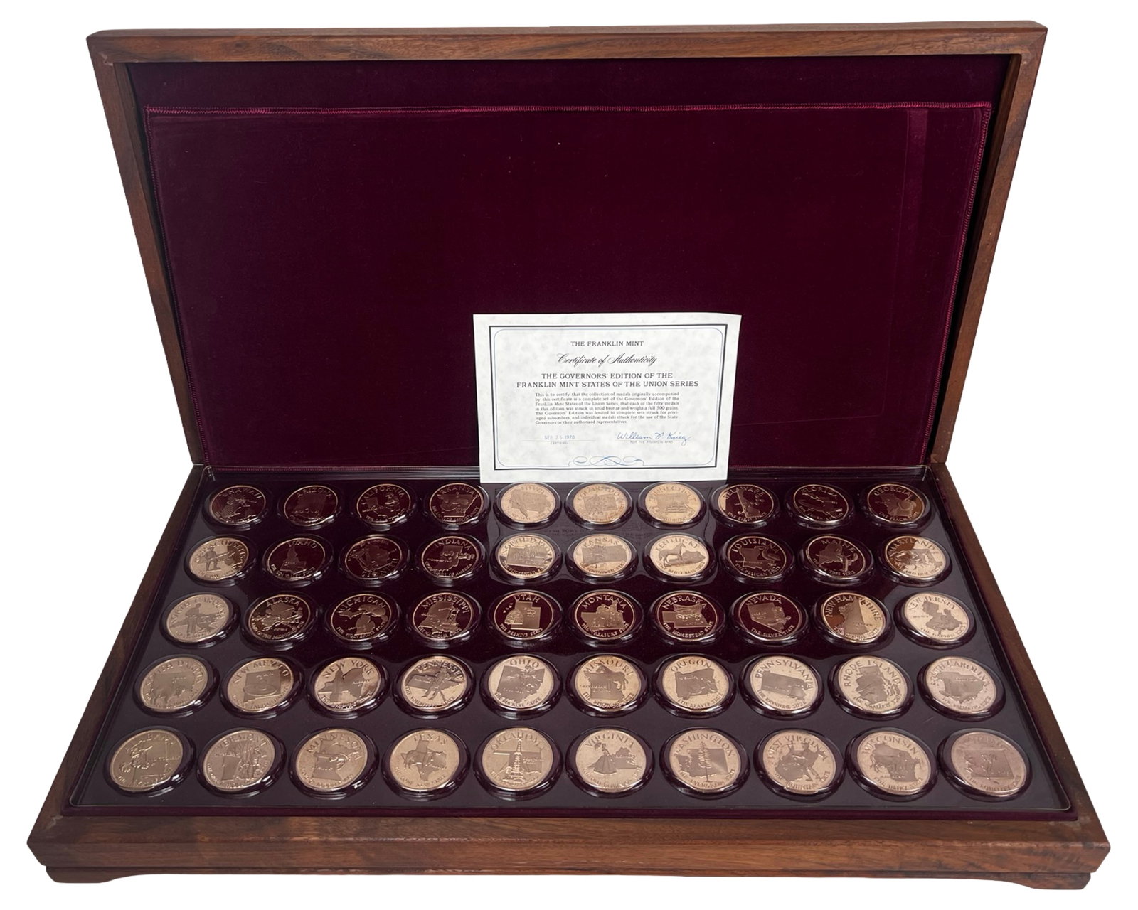 Franklin Mint States of the Union Bronze Medal Set (1 of 4)