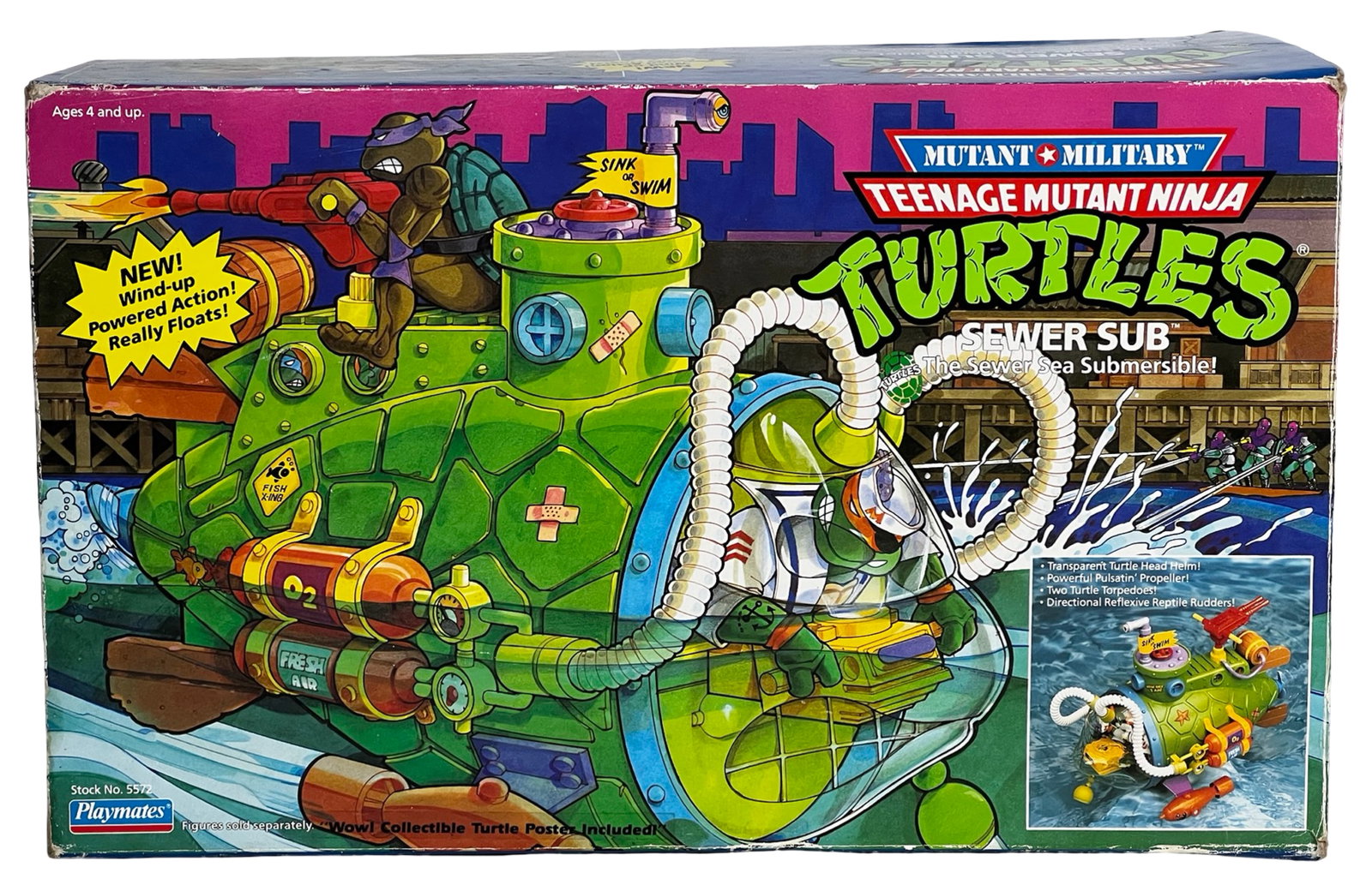 1991 TMNT Sewer Sub Playset - Ninja Turtles - 2