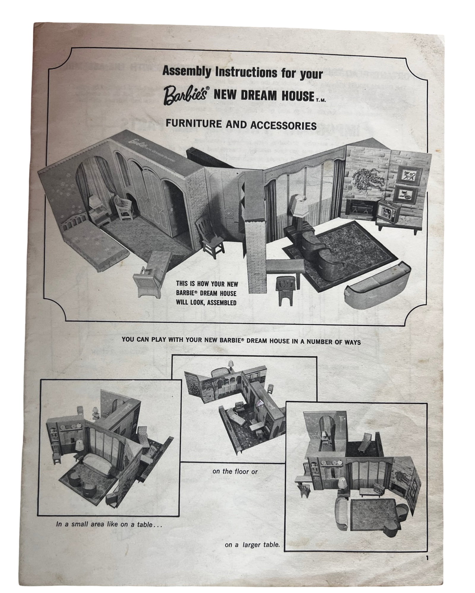 1964 Barbie New Dream House Playset with Furniture - 2