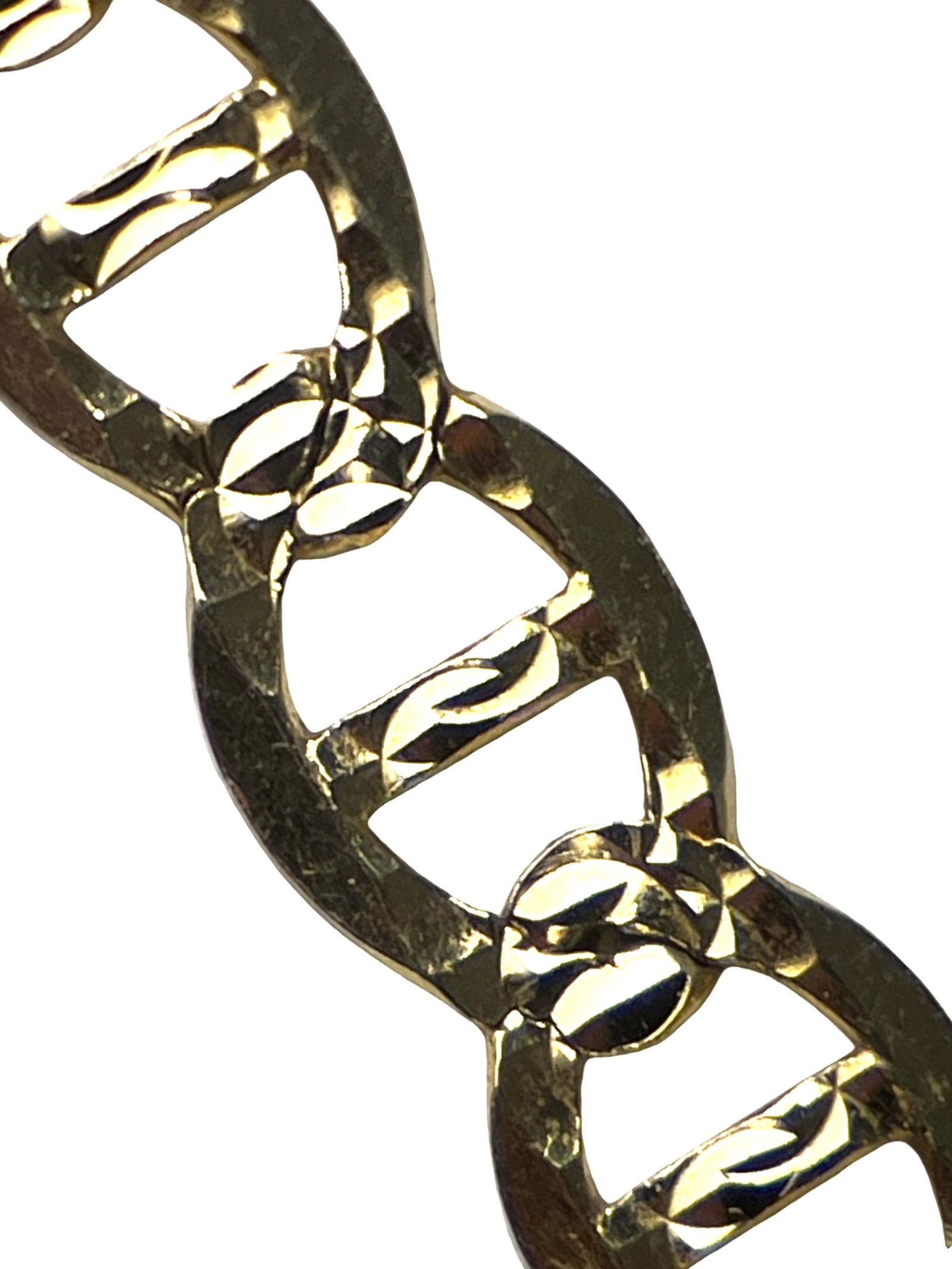 14K Solid Gold Heavy Link Chain Necklace - 4