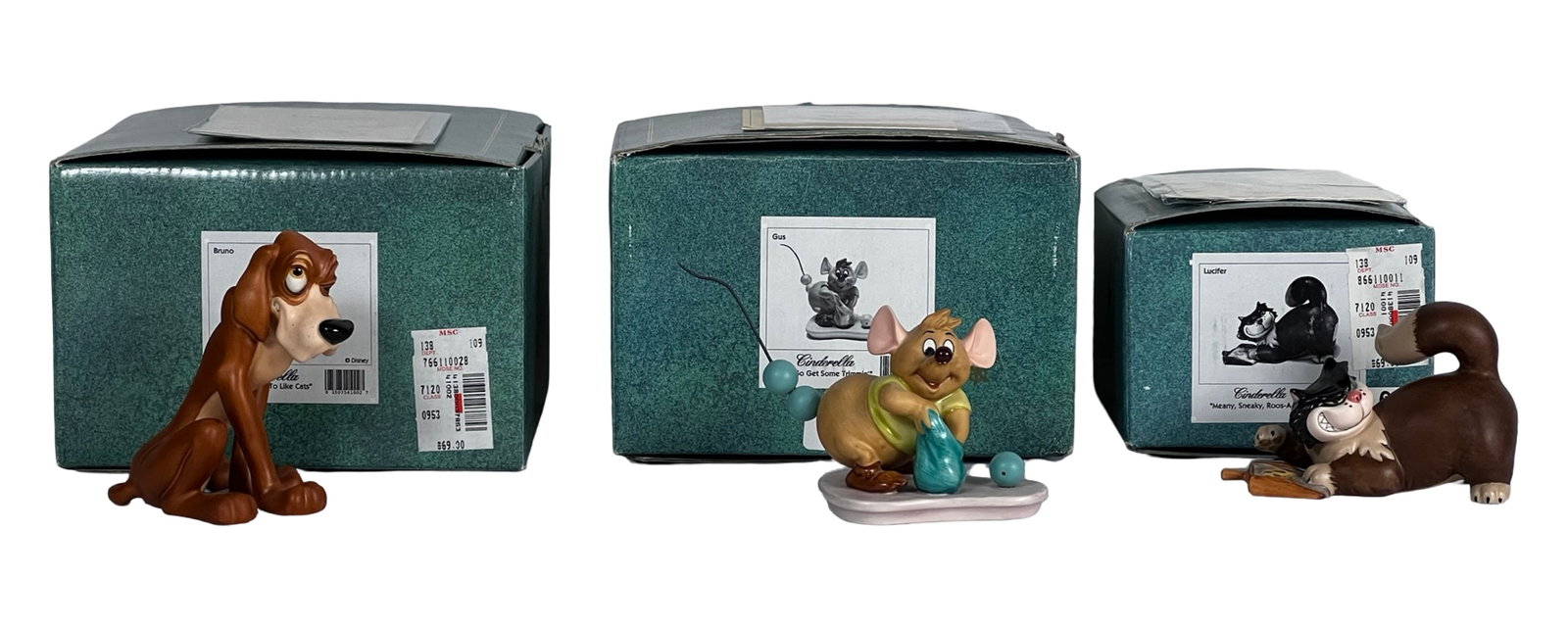WDCC Disney Cinderella Bruno Gus Lucifer Figurines (1 of 7)