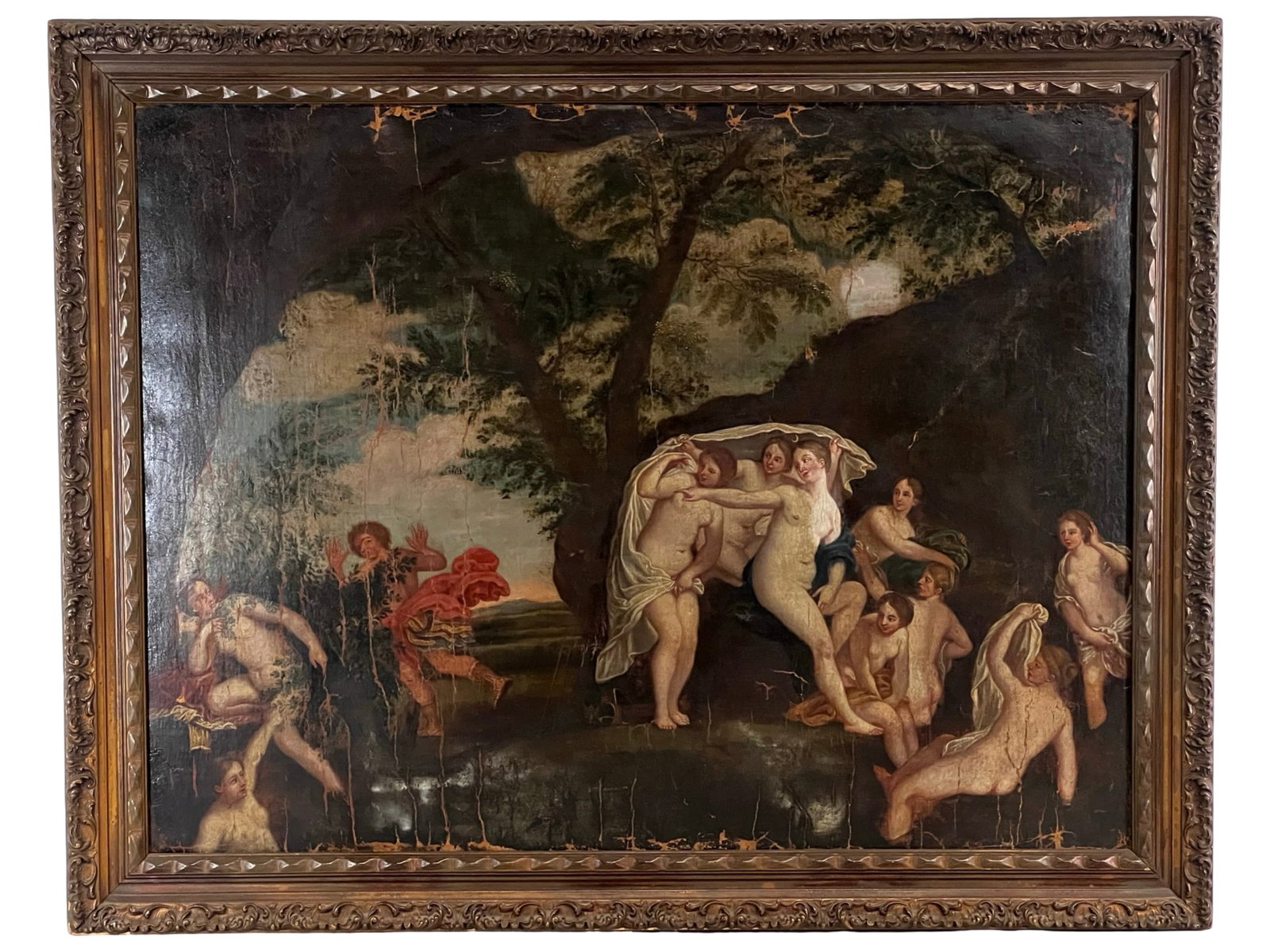 Early 19th C Mythological Scene Oil Painting (1 of 3)