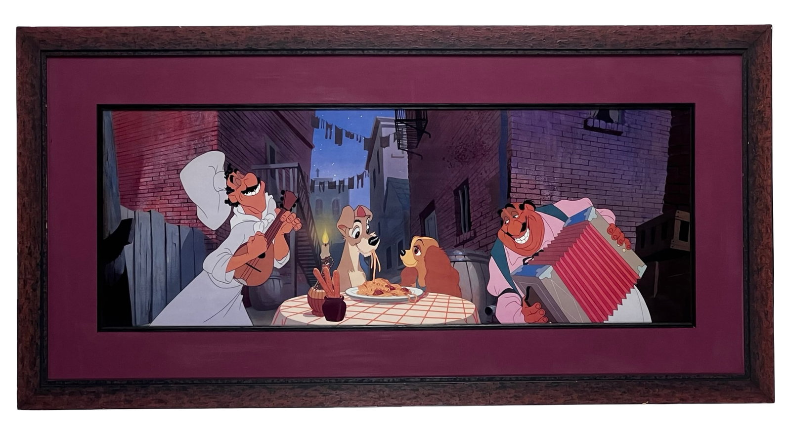 Disney Lady and the Tramp "Bella Notte" Lithograph (1 of 1)
