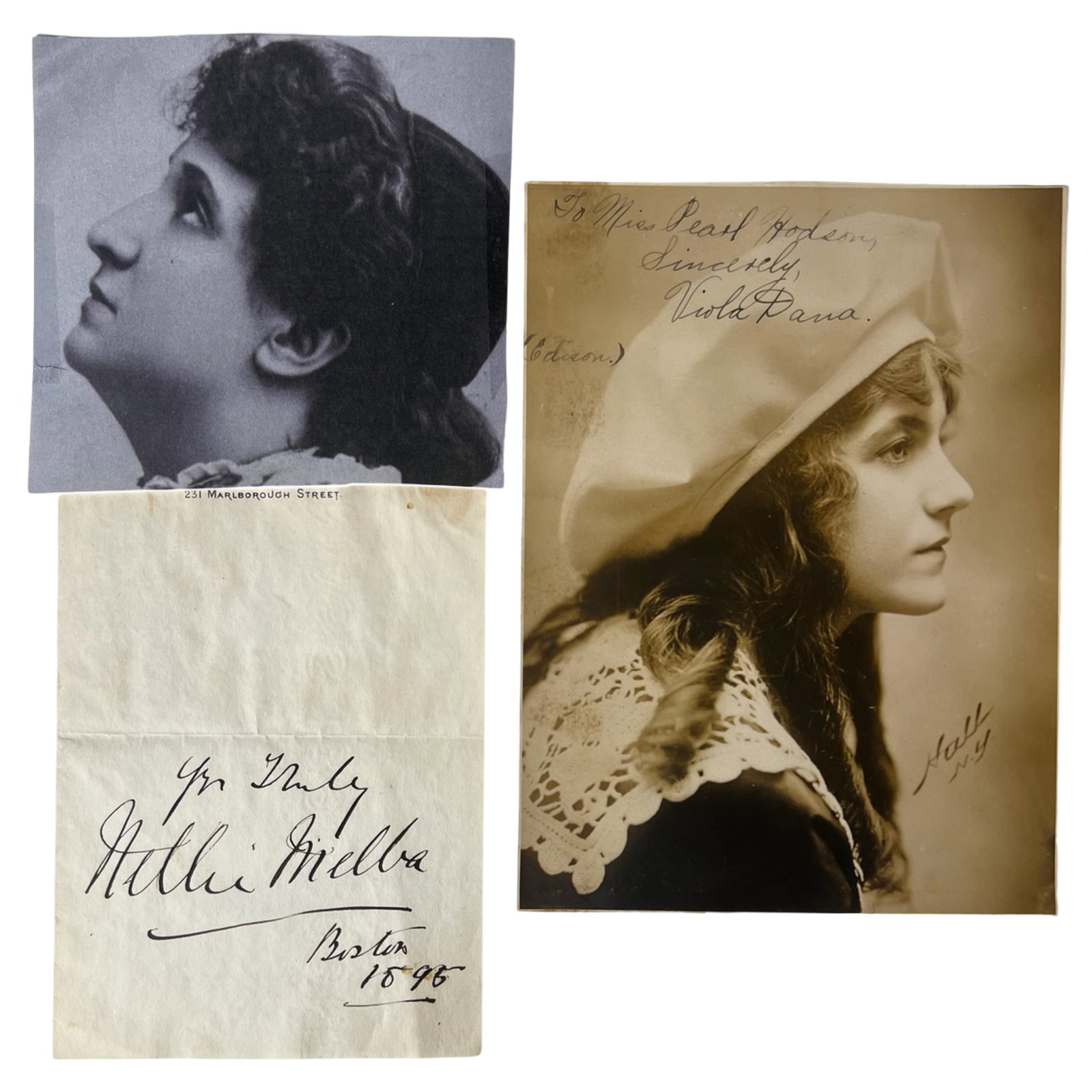 Viola Dana & Dame Nellie Melba Autographs (1 of 5)