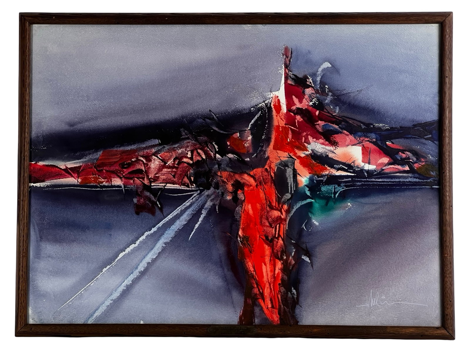 Valfred P Thelin Abstract Expressionist Watercolor (1 of 4)