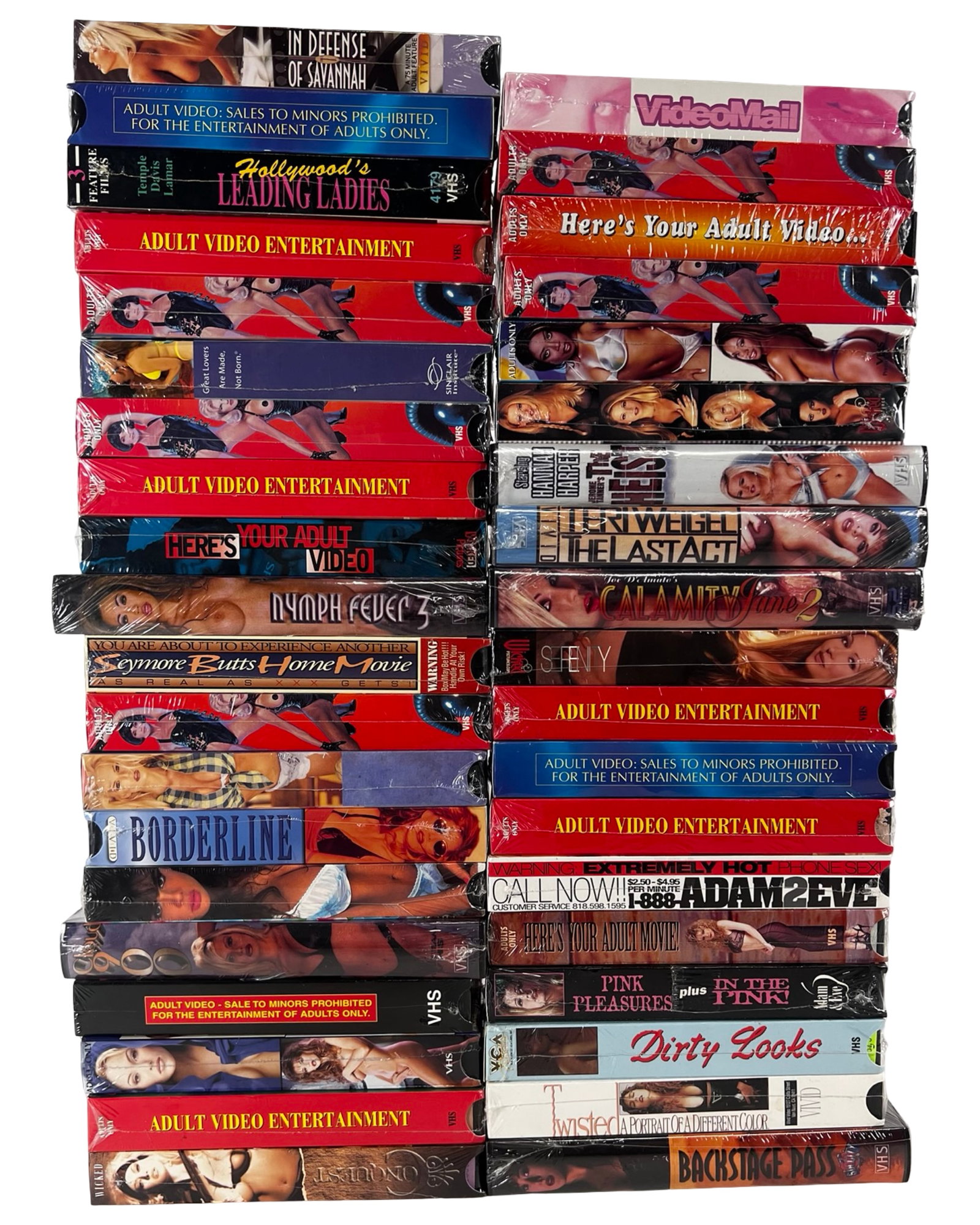 Collection of Vintage Adult XXX Movies VHS Tapes (1 of 1)