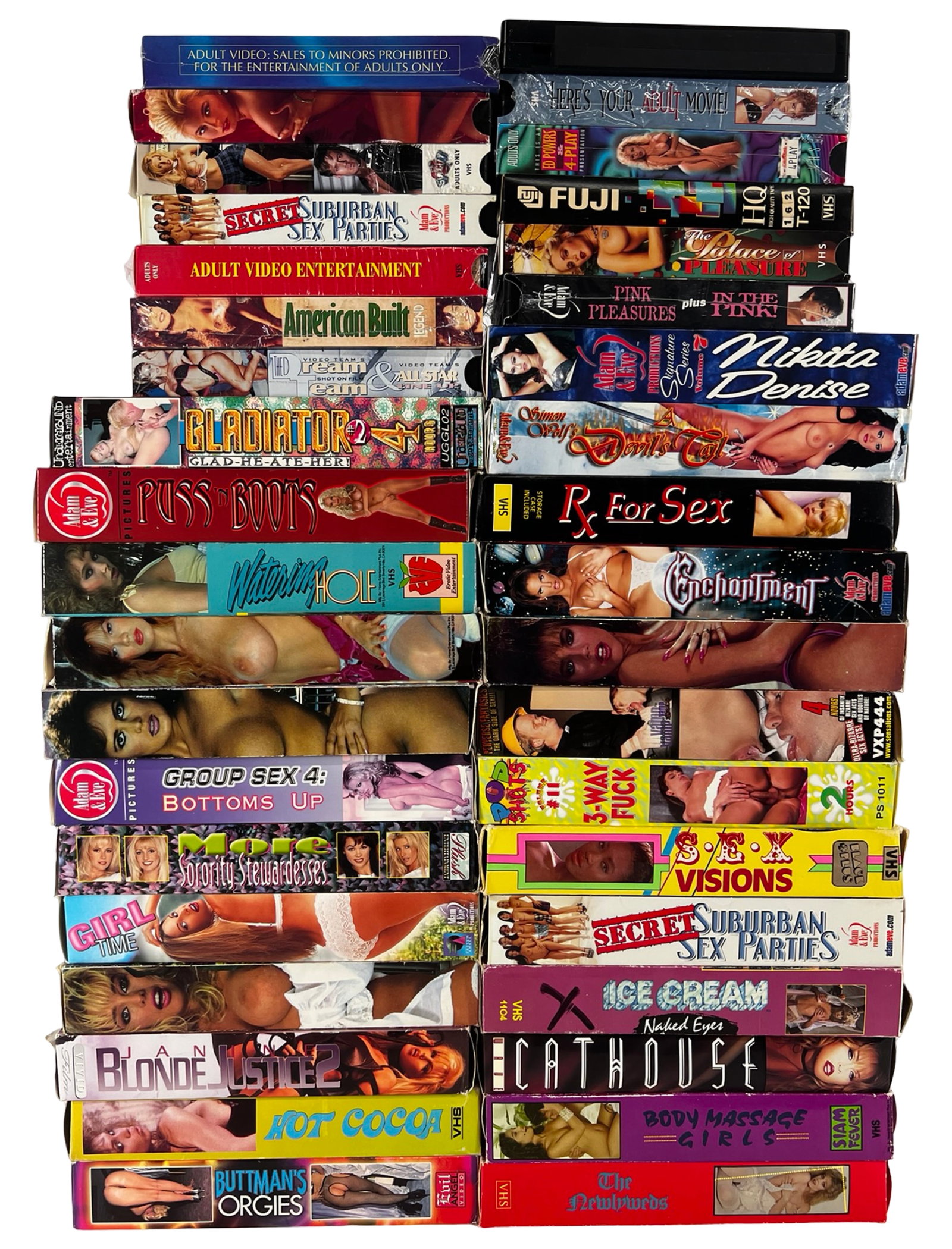 Collection of Vintage Adult XXX Movies on VHS: Collection of Vintage Adult XXX Movies on VHS Tapes.