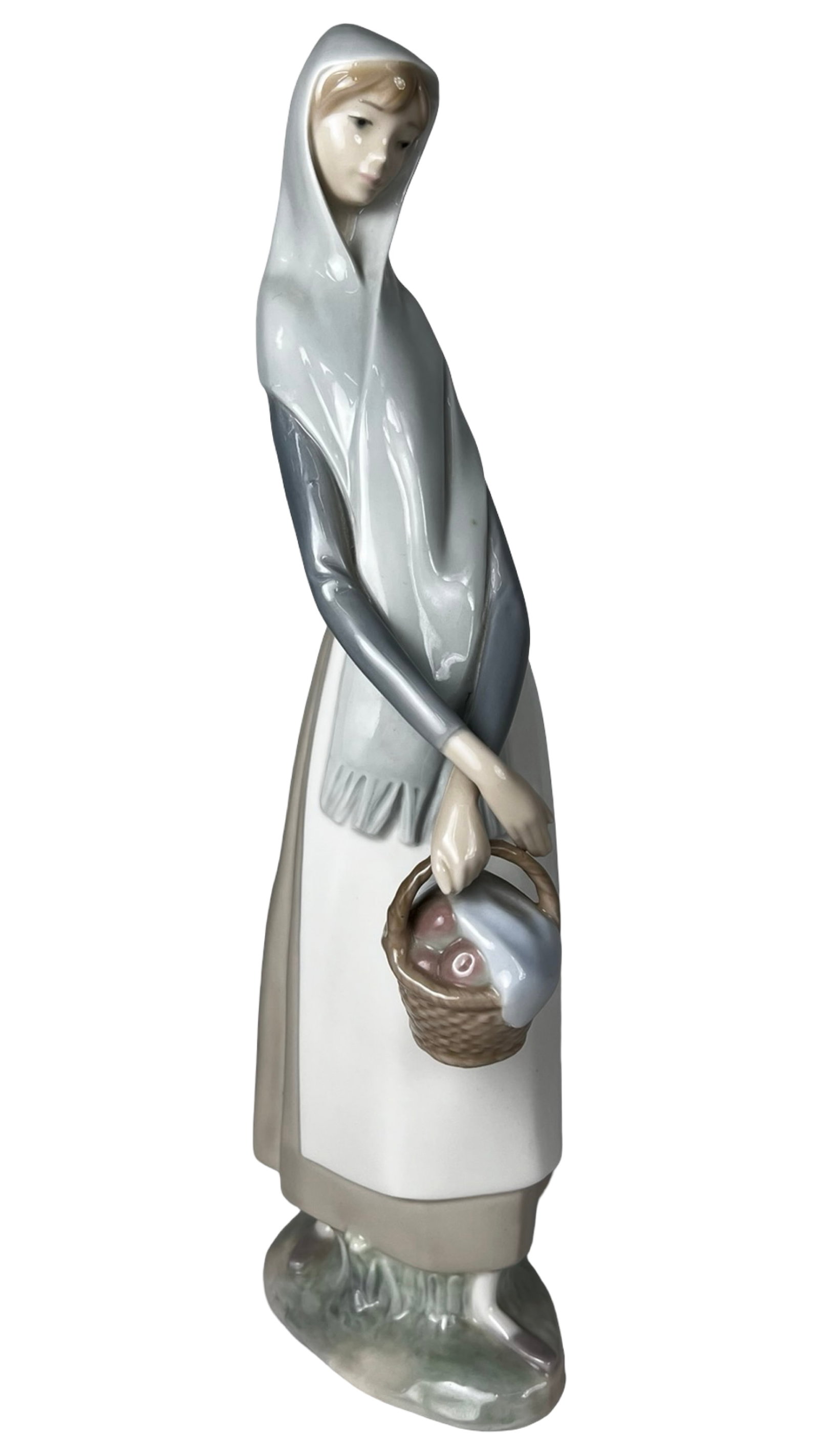 Lladro - A Basket of Goodies Porcelain Figurine (1 of 5)